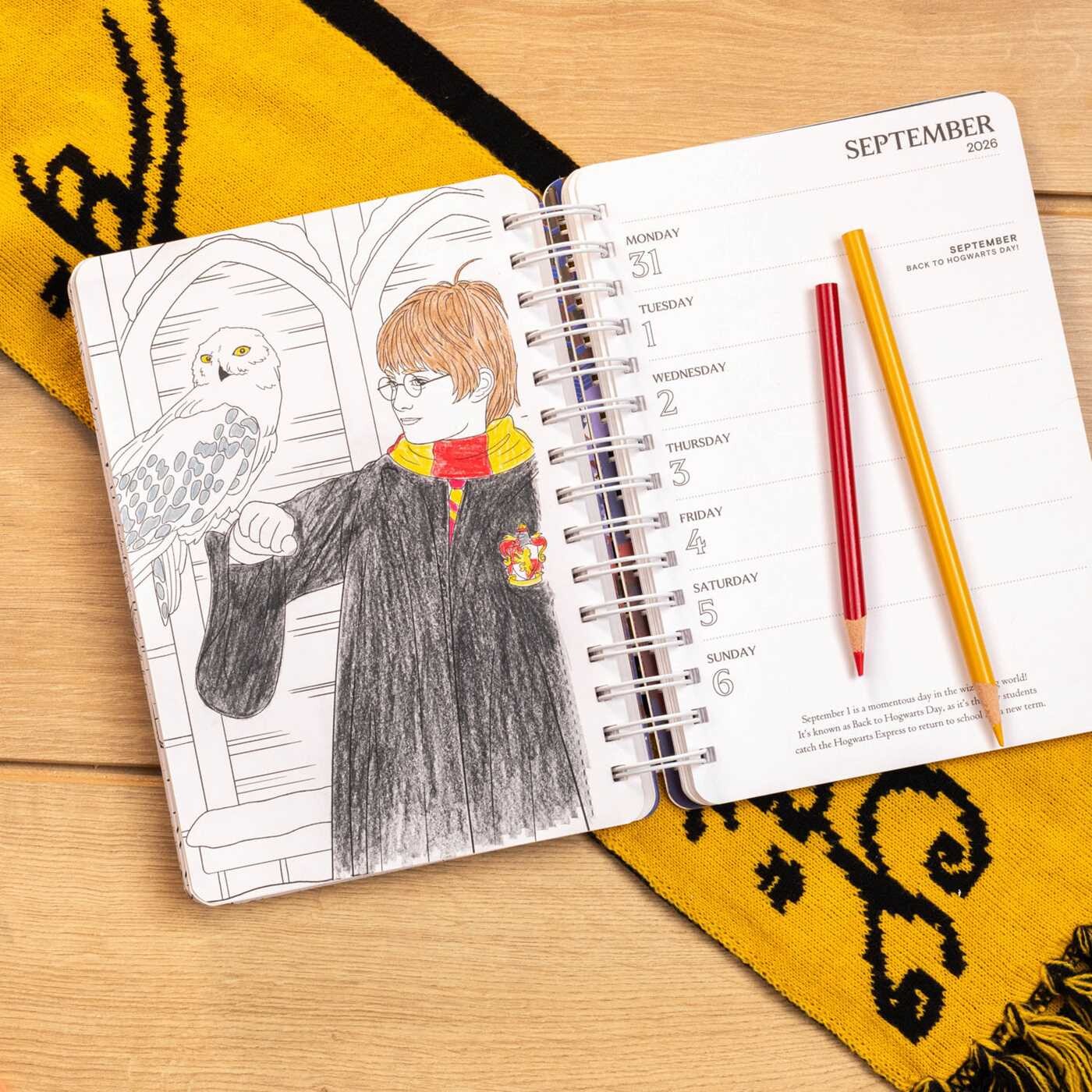 2026 Harry Potter Magical Moments 18-Month Coloring Planner