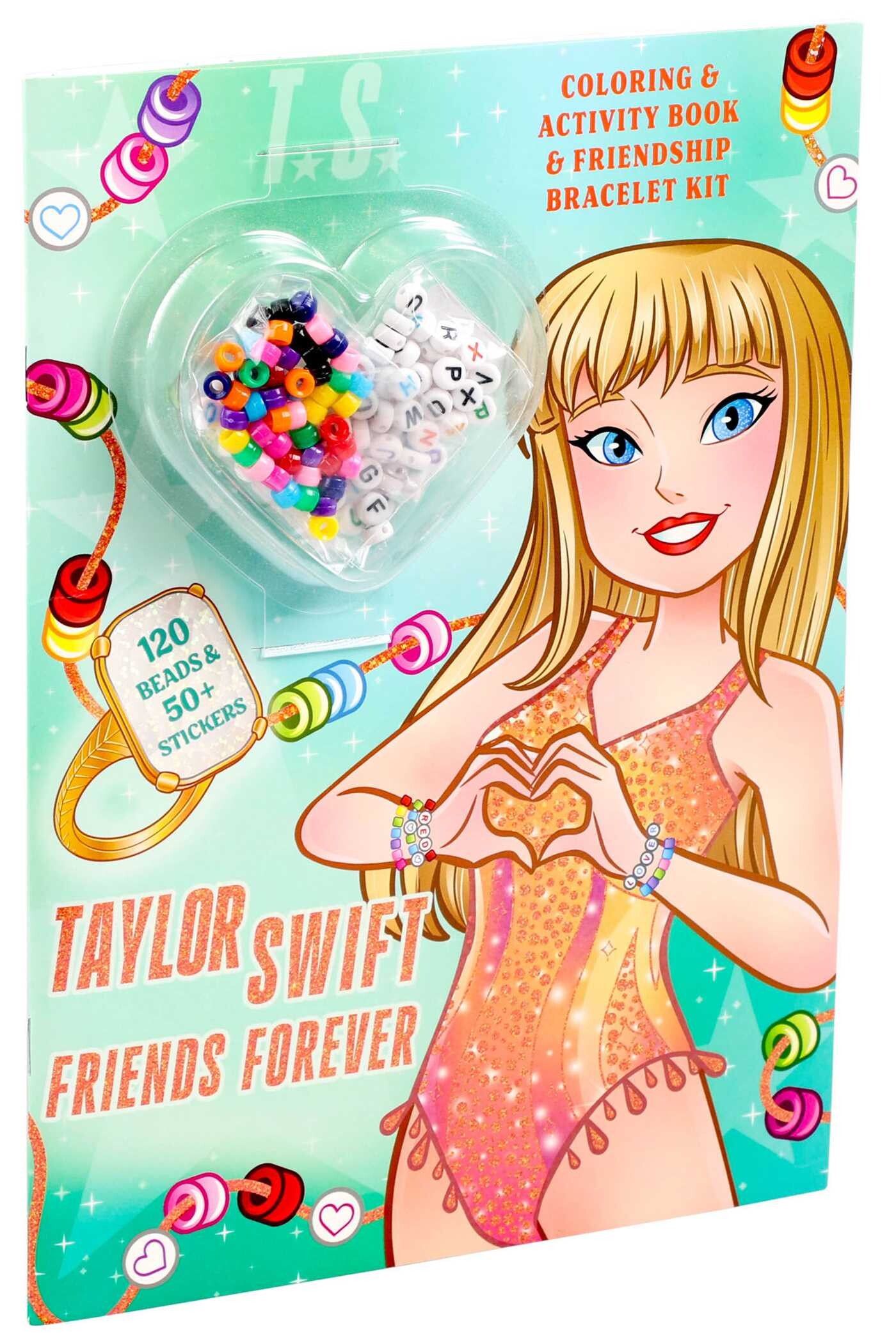 Taylor Swift Friends Forever Coloring & Activity Book with Friendship Bracelet Kit