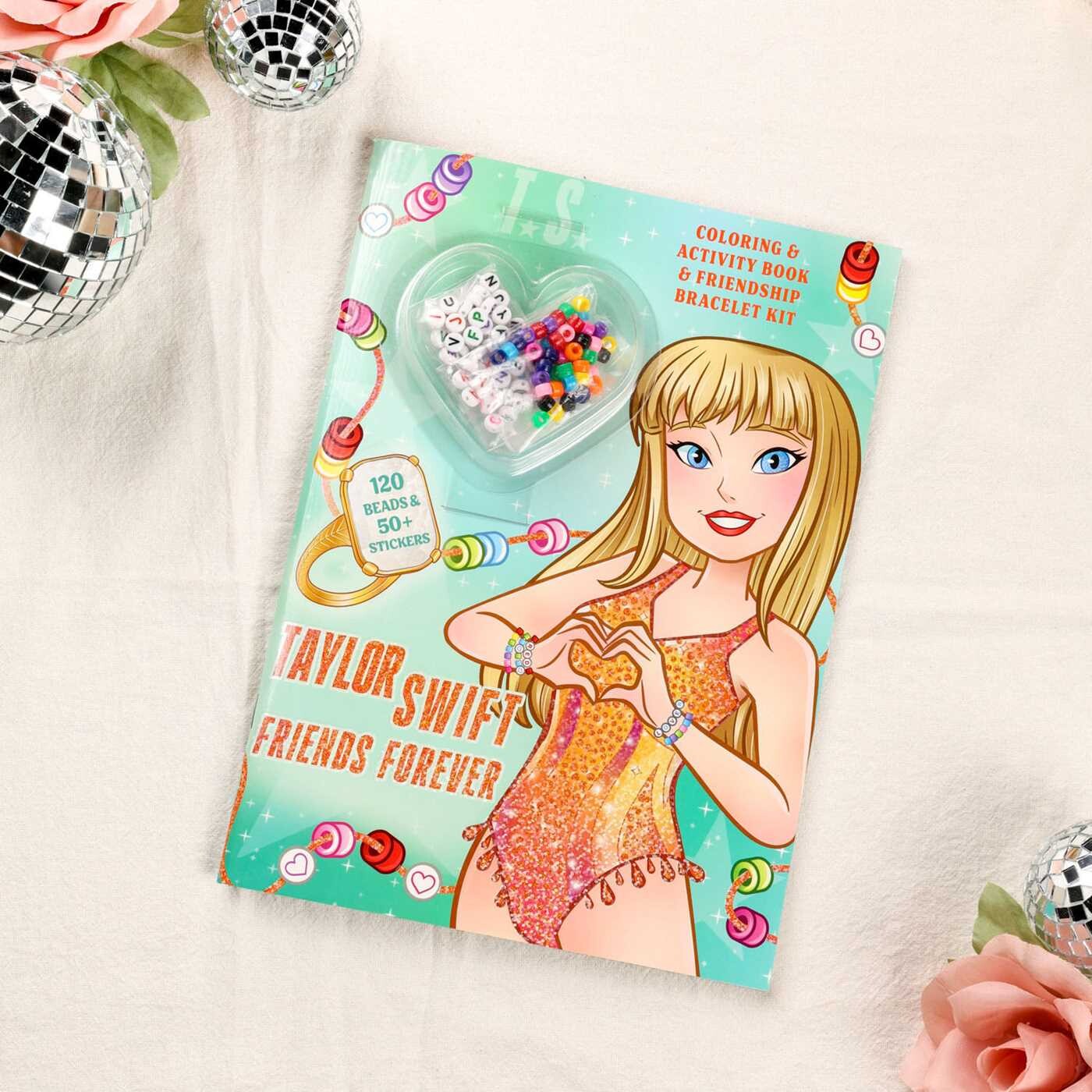 Taylor Swift Friends Forever Coloring & Activity Book with Friendship Bracelet Kit