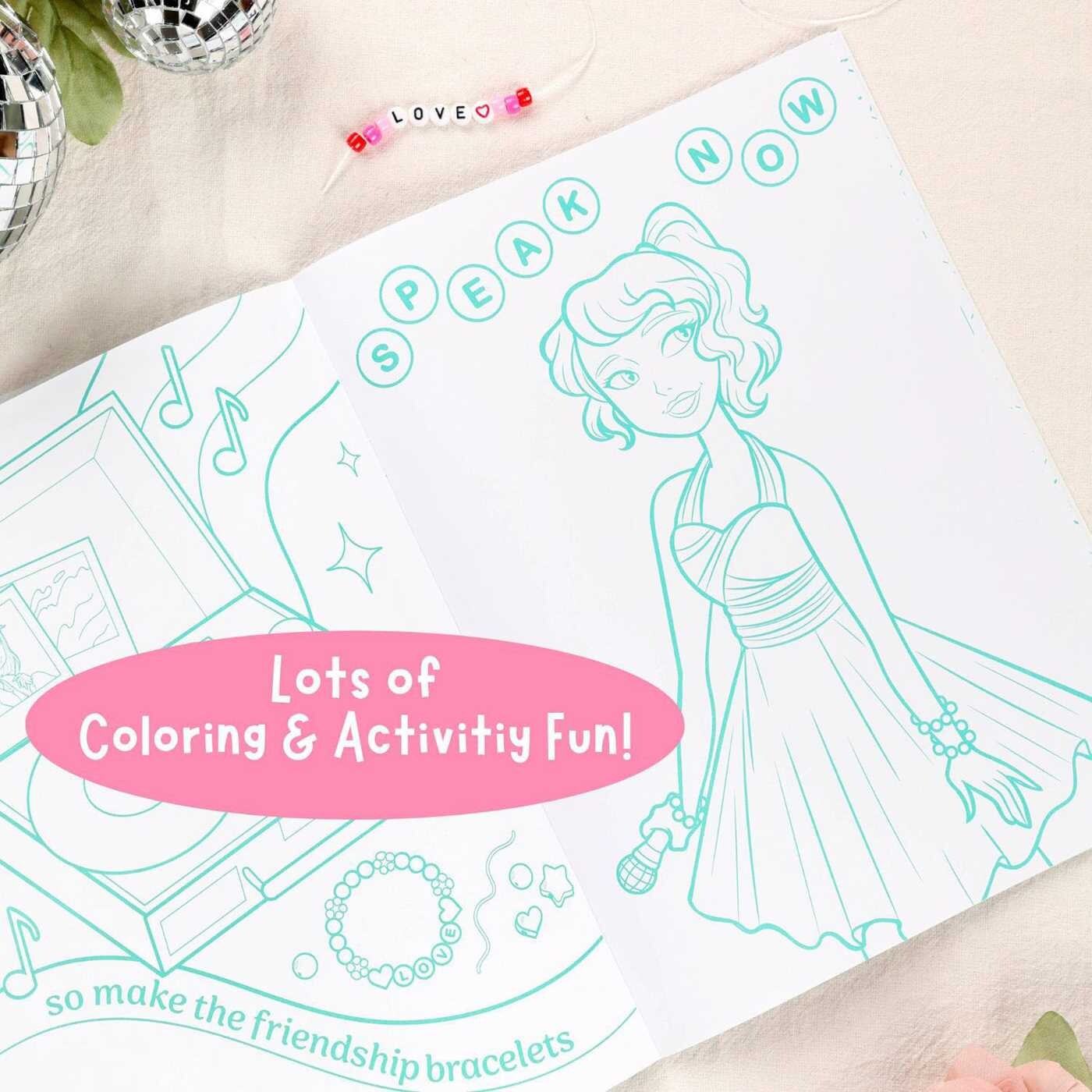 Taylor Swift Friends Forever Coloring & Activity Book with Friendship Bracelet Kit