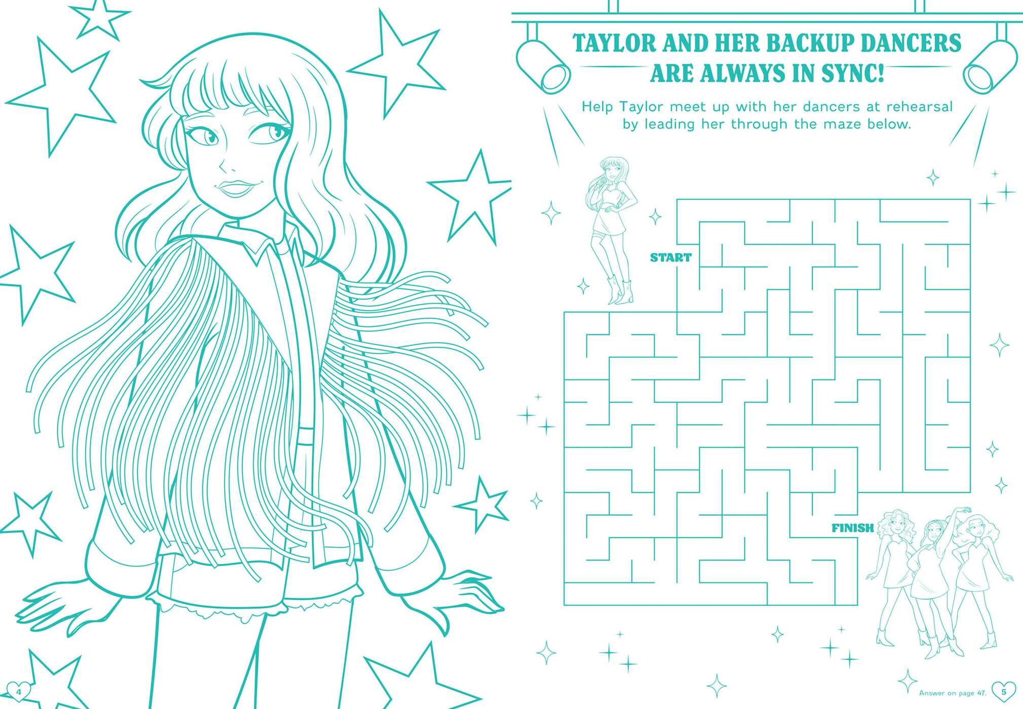Taylor Swift Friends Forever Coloring & Activity Book with Friendship Bracelet Kit