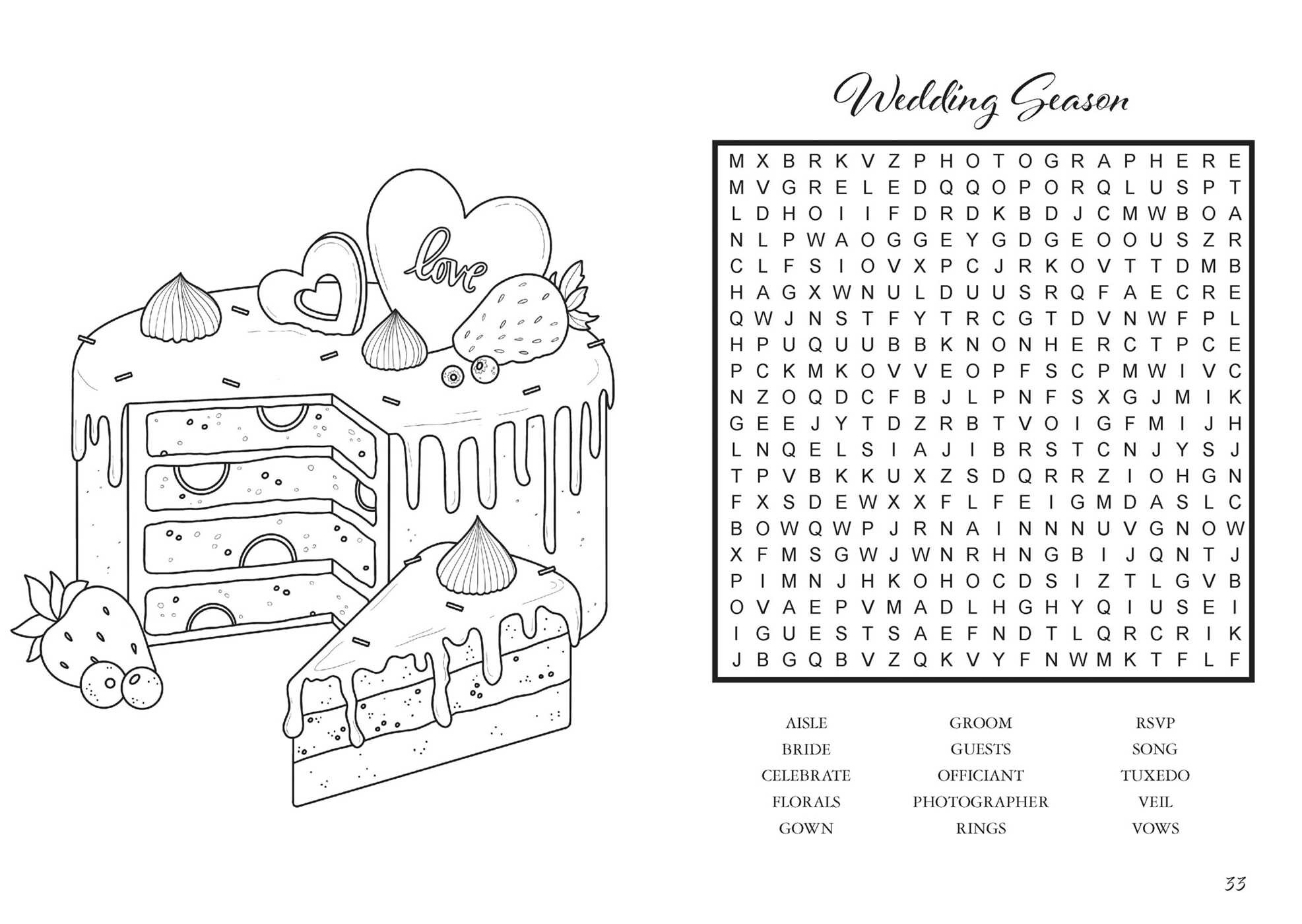 Feel the Love Word Search and Coloring