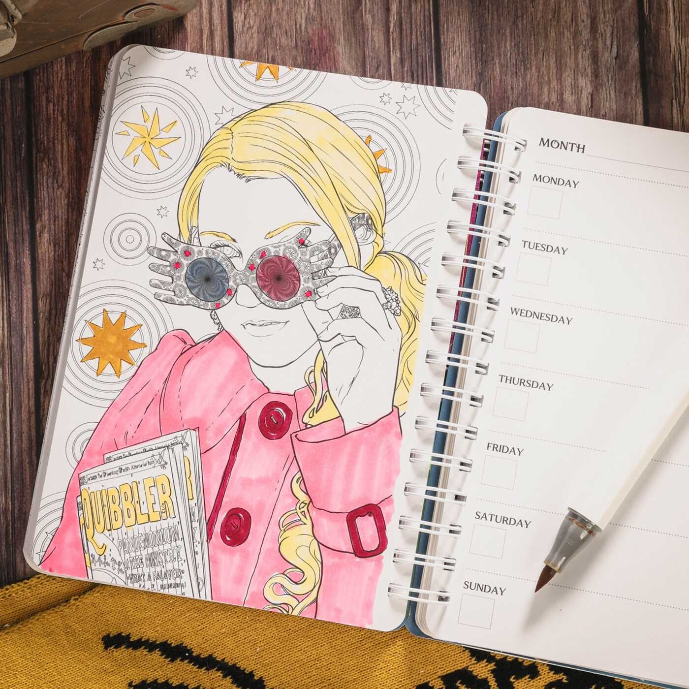 Harry Potter 12-Month Undated Coloring Planner
