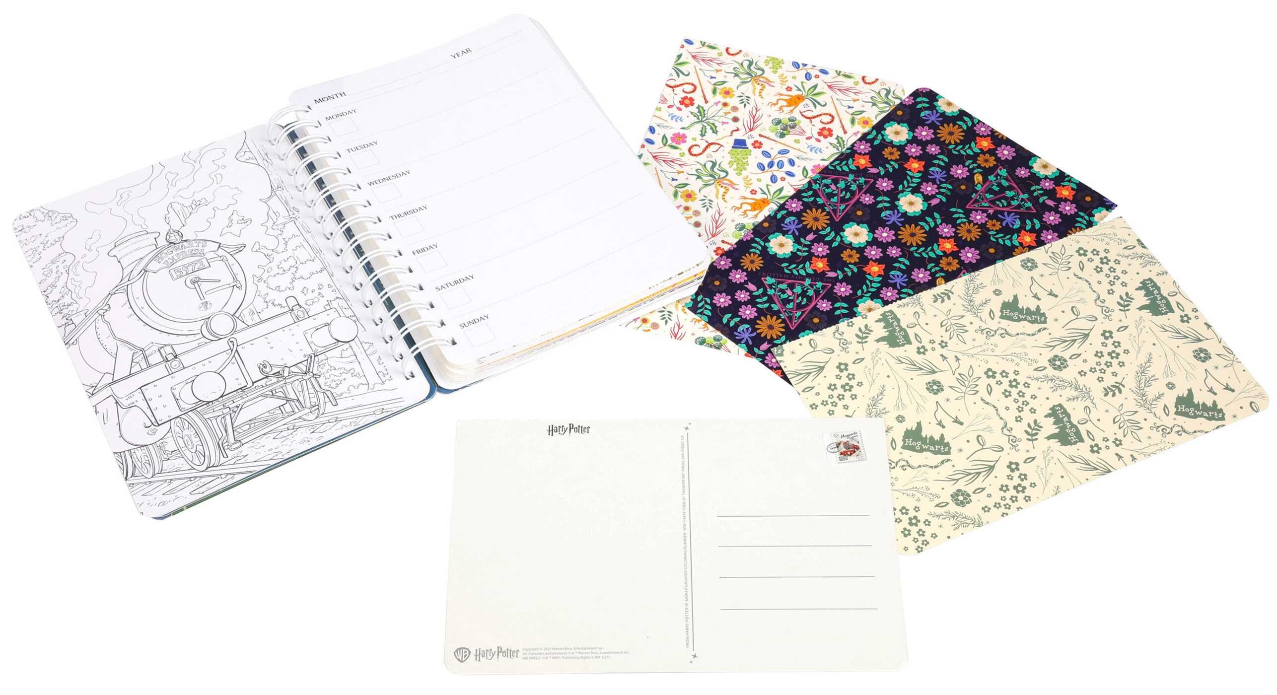 Harry Potter 12-Month Undated Coloring Planner