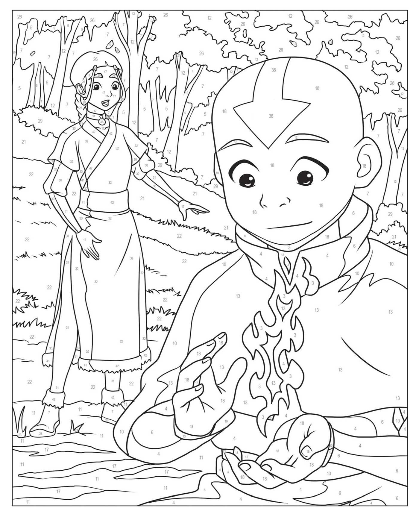 Avatar The Last Airbender Color-By-Number