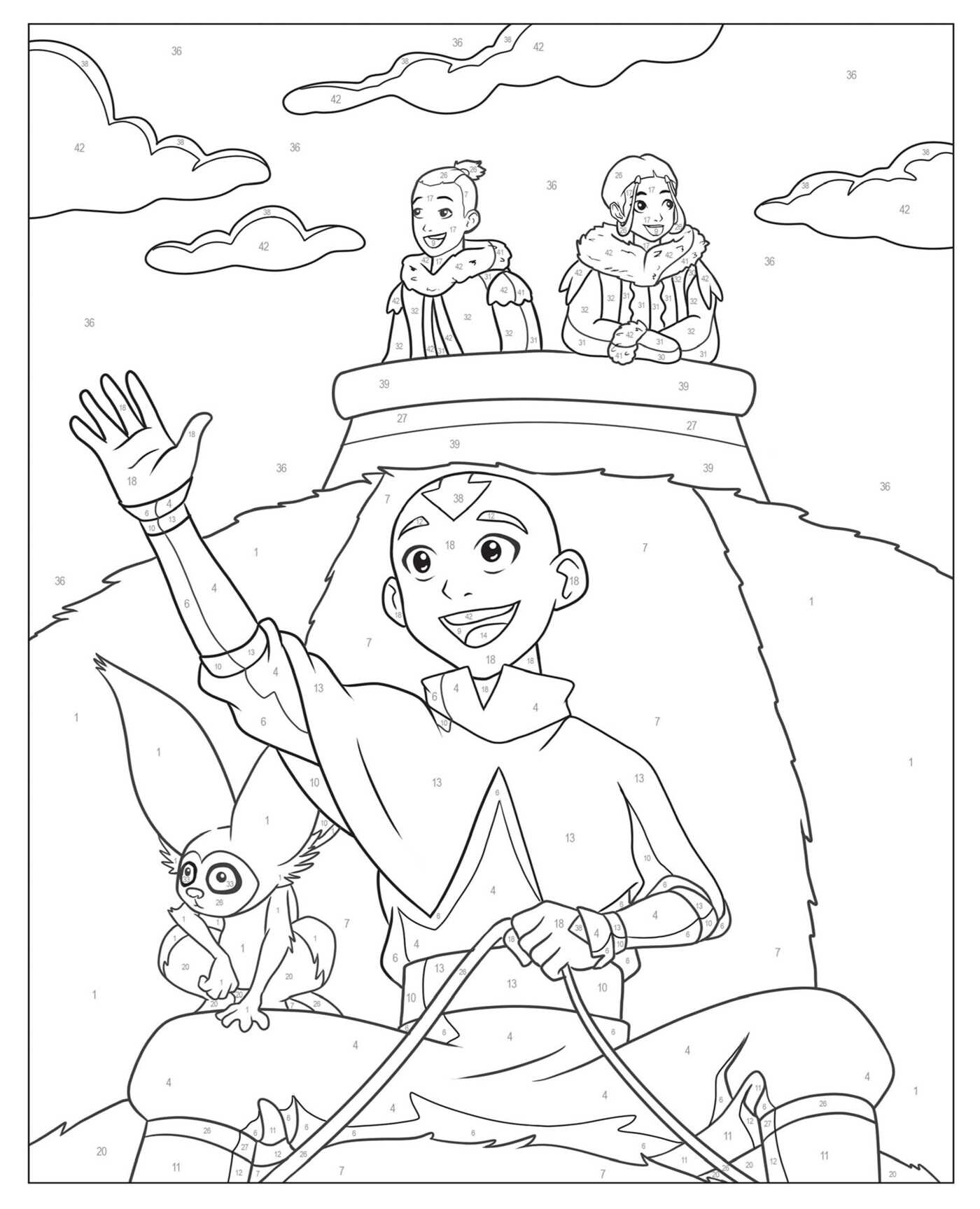 Avatar The Last Airbender Color-By-Number