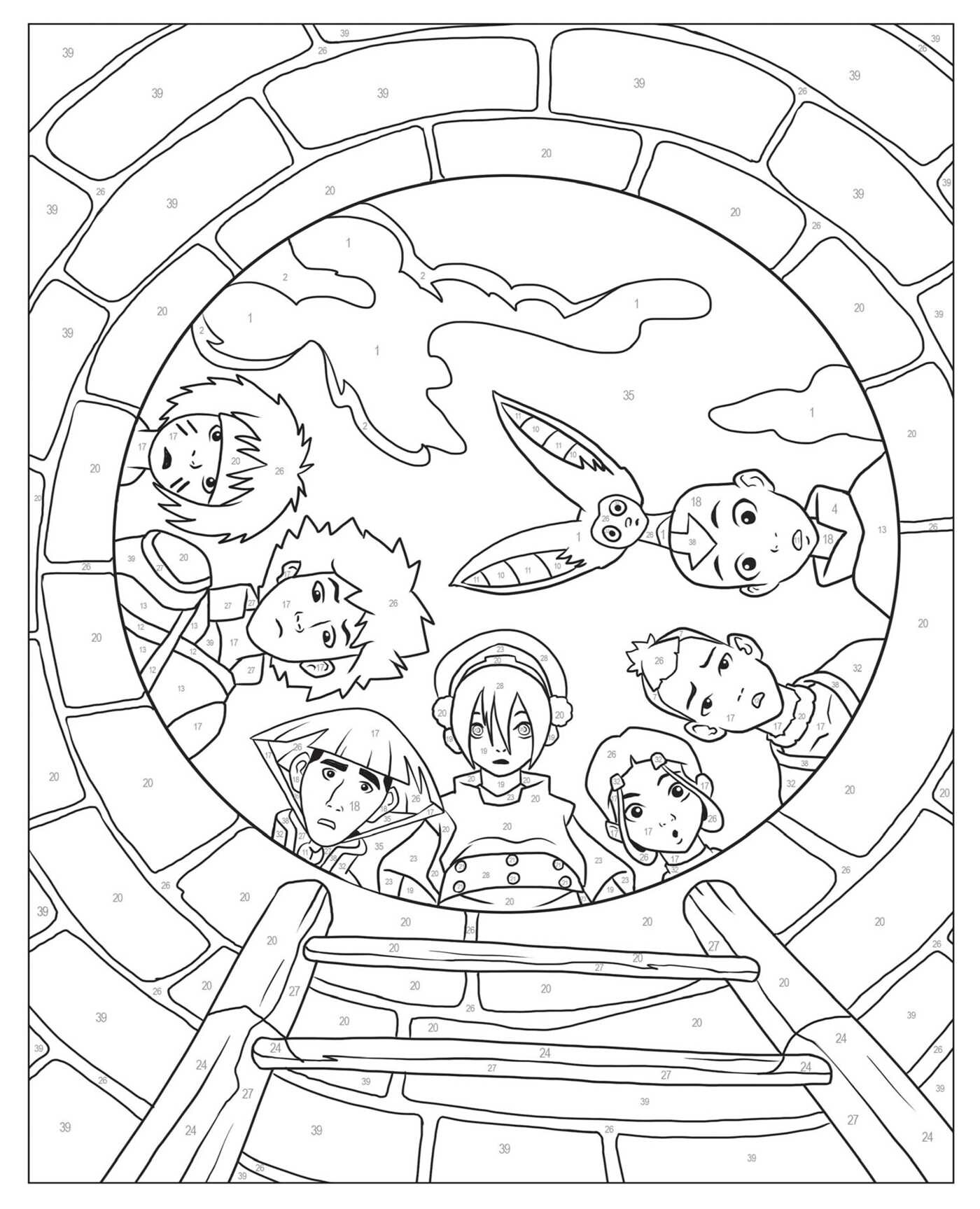 Avatar The Last Airbender Color-By-Number