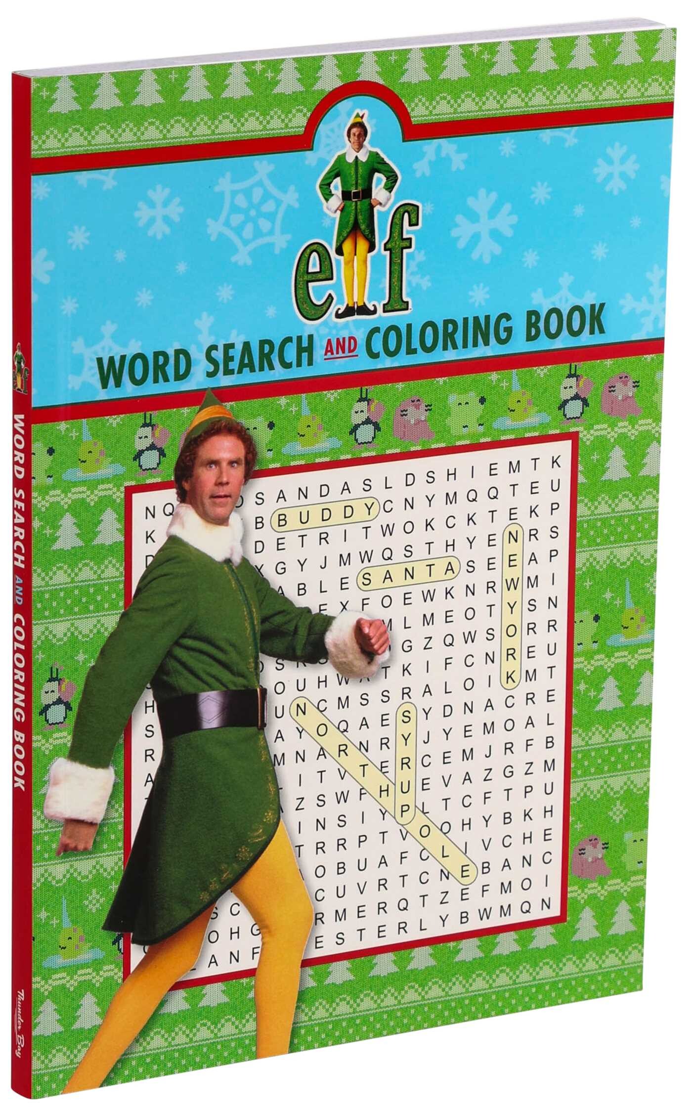 Elf Word Search and Coloring Book