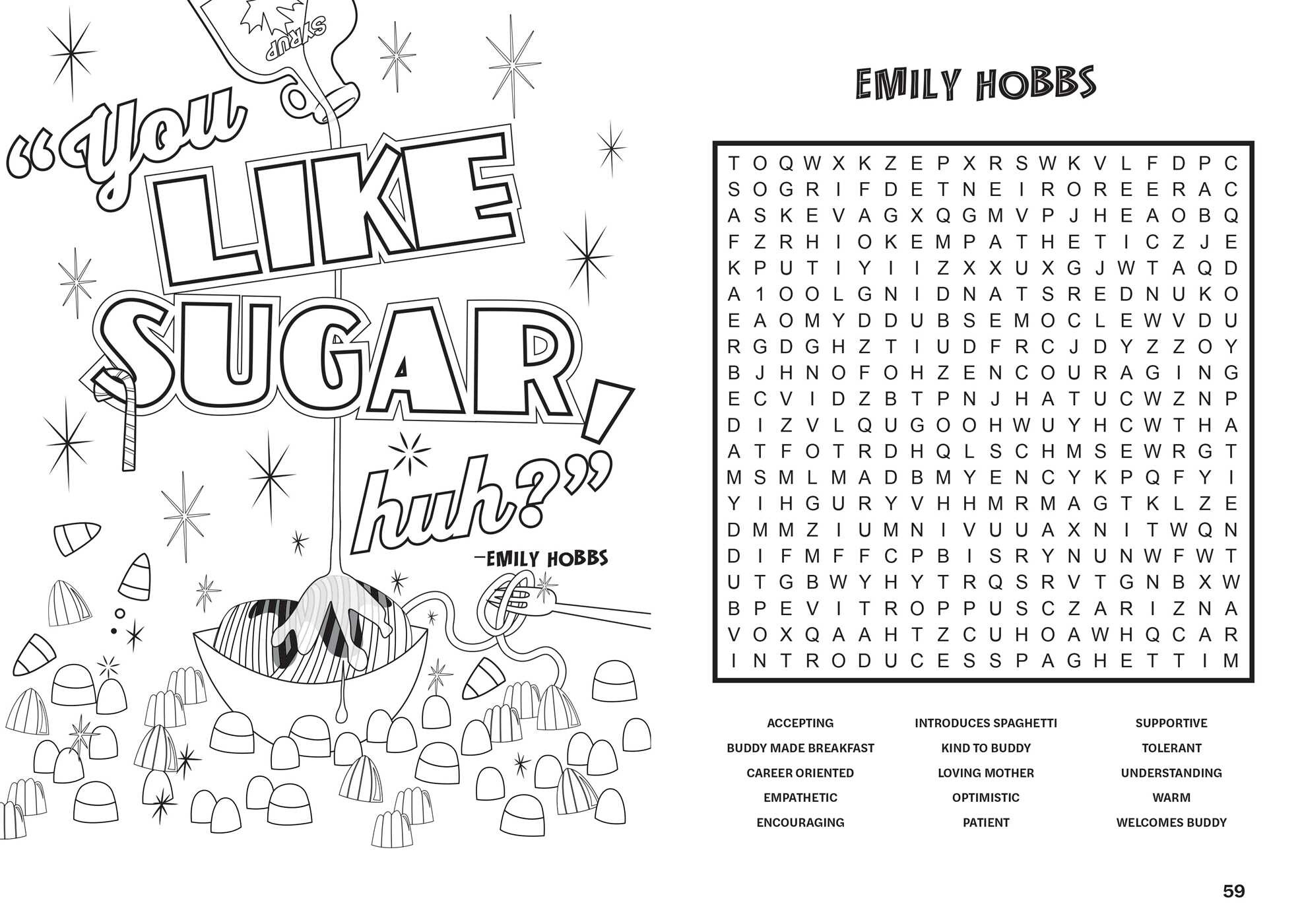 Elf Word Search and Coloring Book