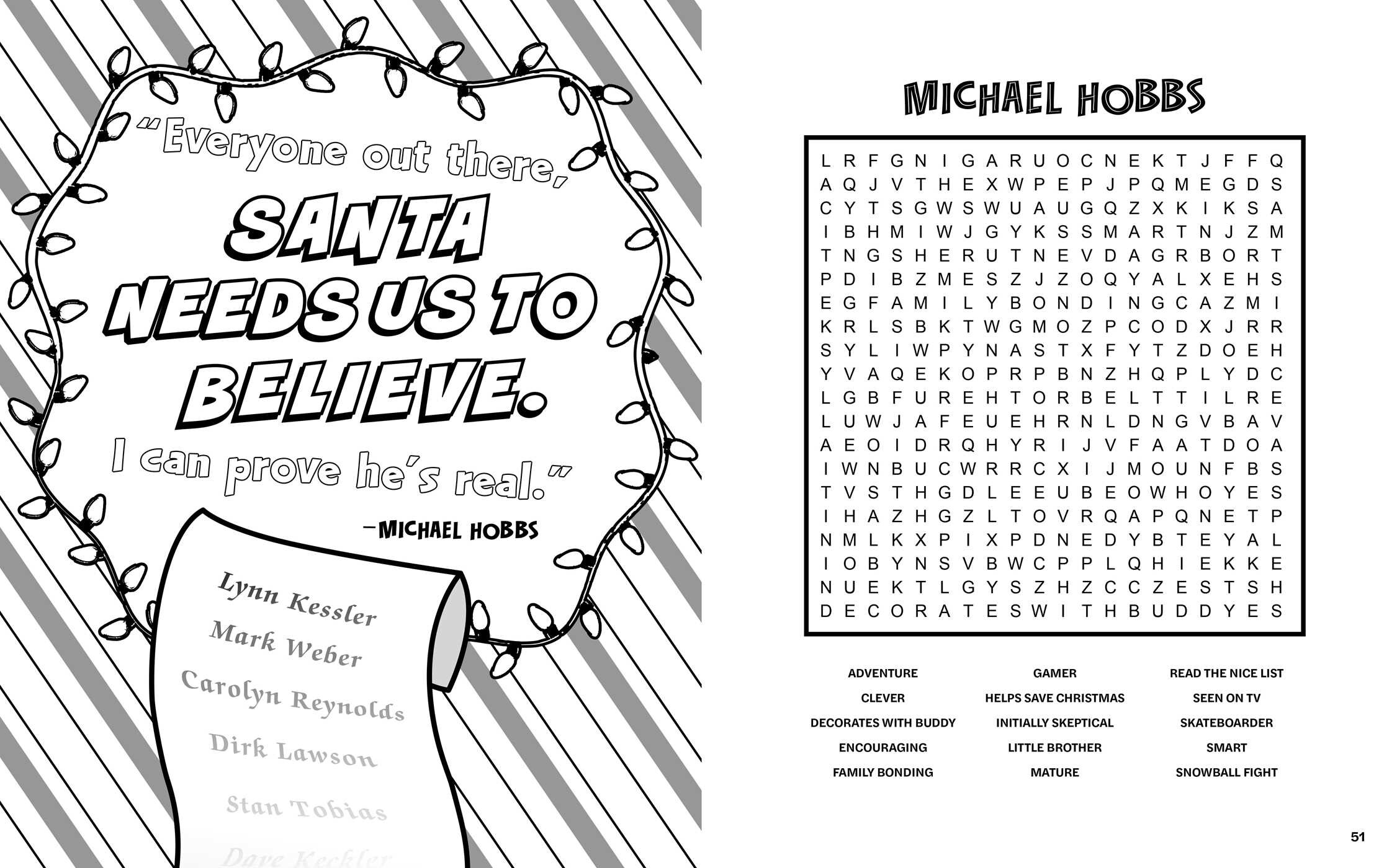 Elf Word Search, Quips, Quotes and Coloring Book