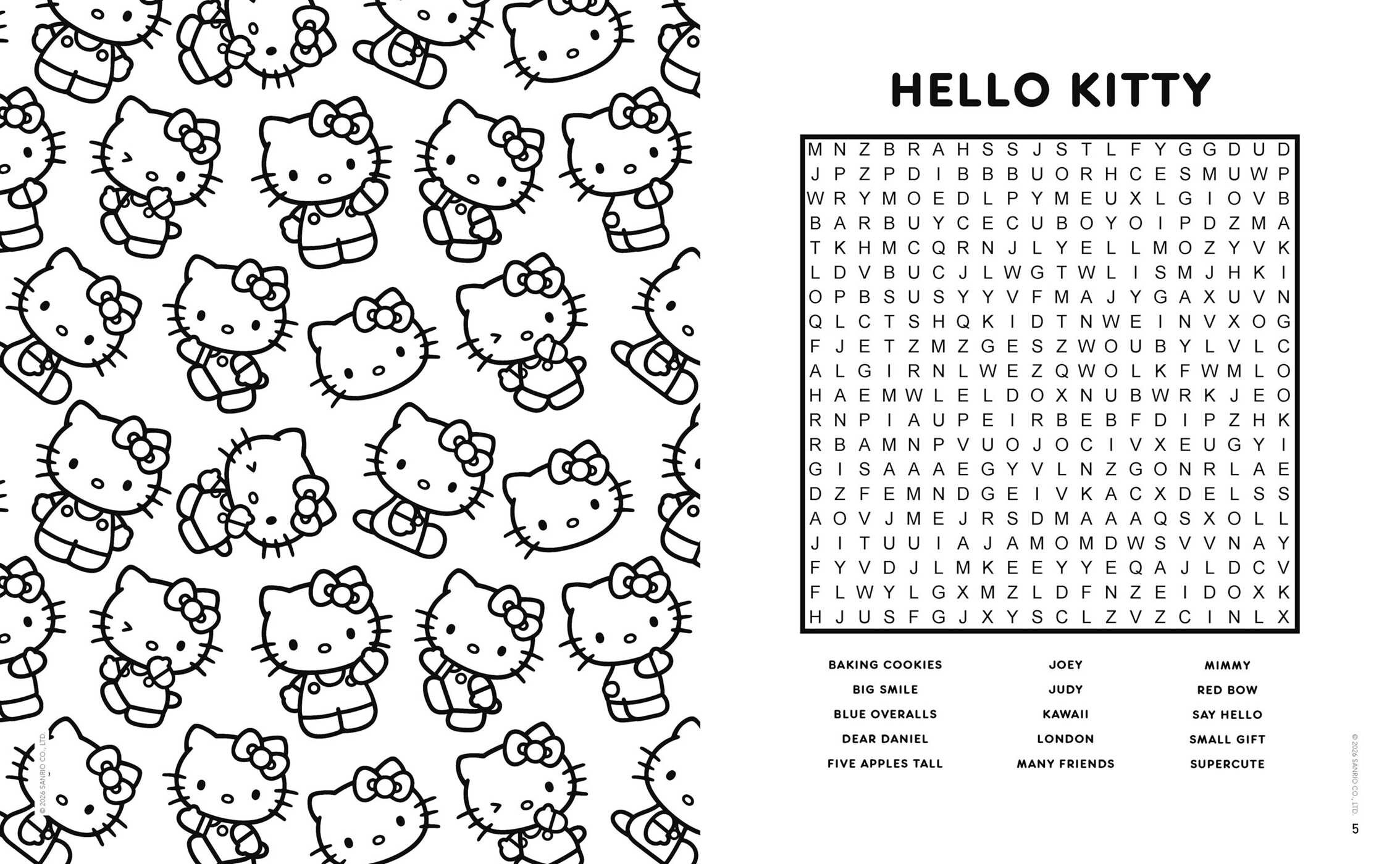 Hello Kitty and Friends Word Search, Quips, Quotes and Coloring Book