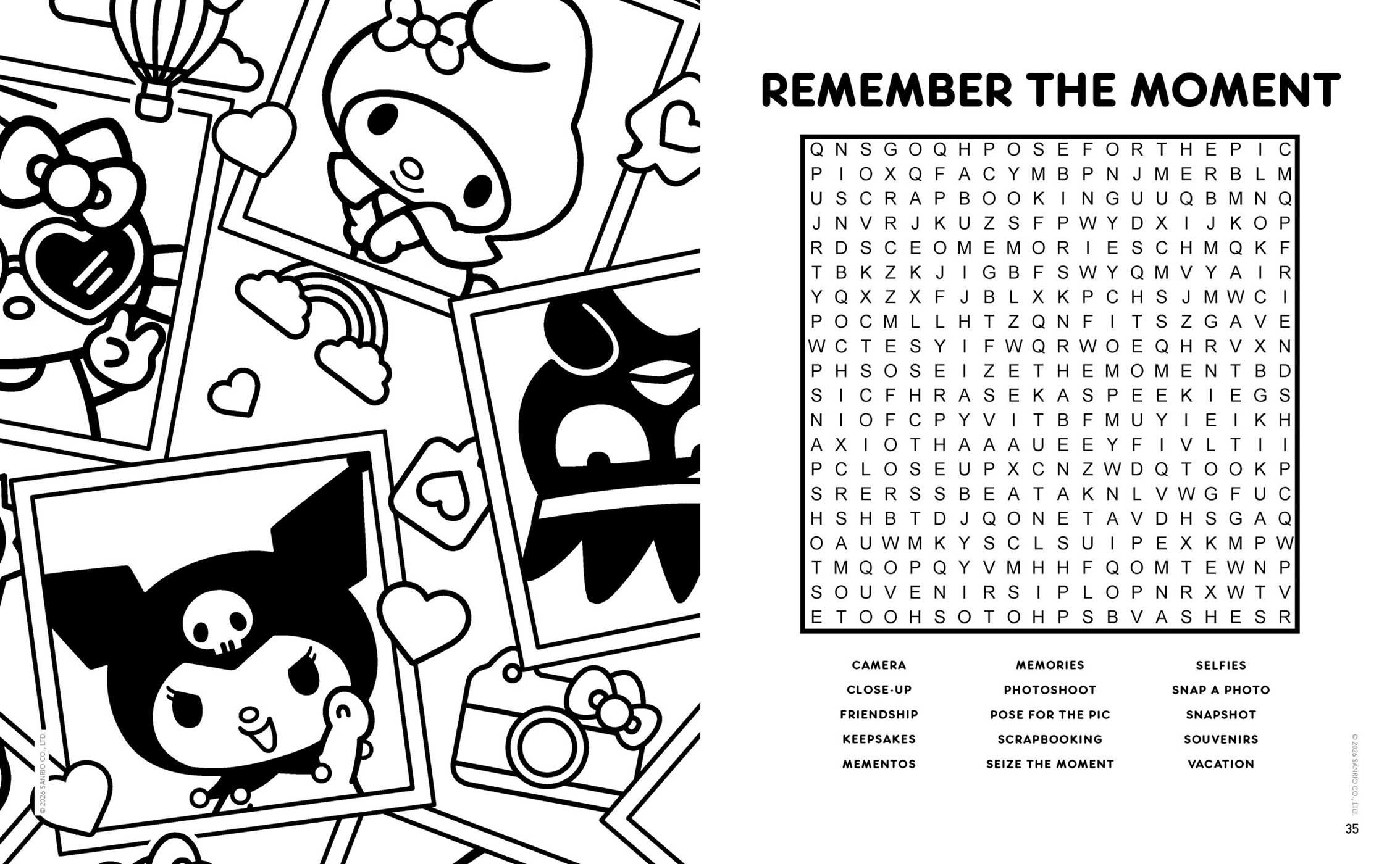 Hello Kitty and Friends Word Search, Quips, Quotes and Coloring Book