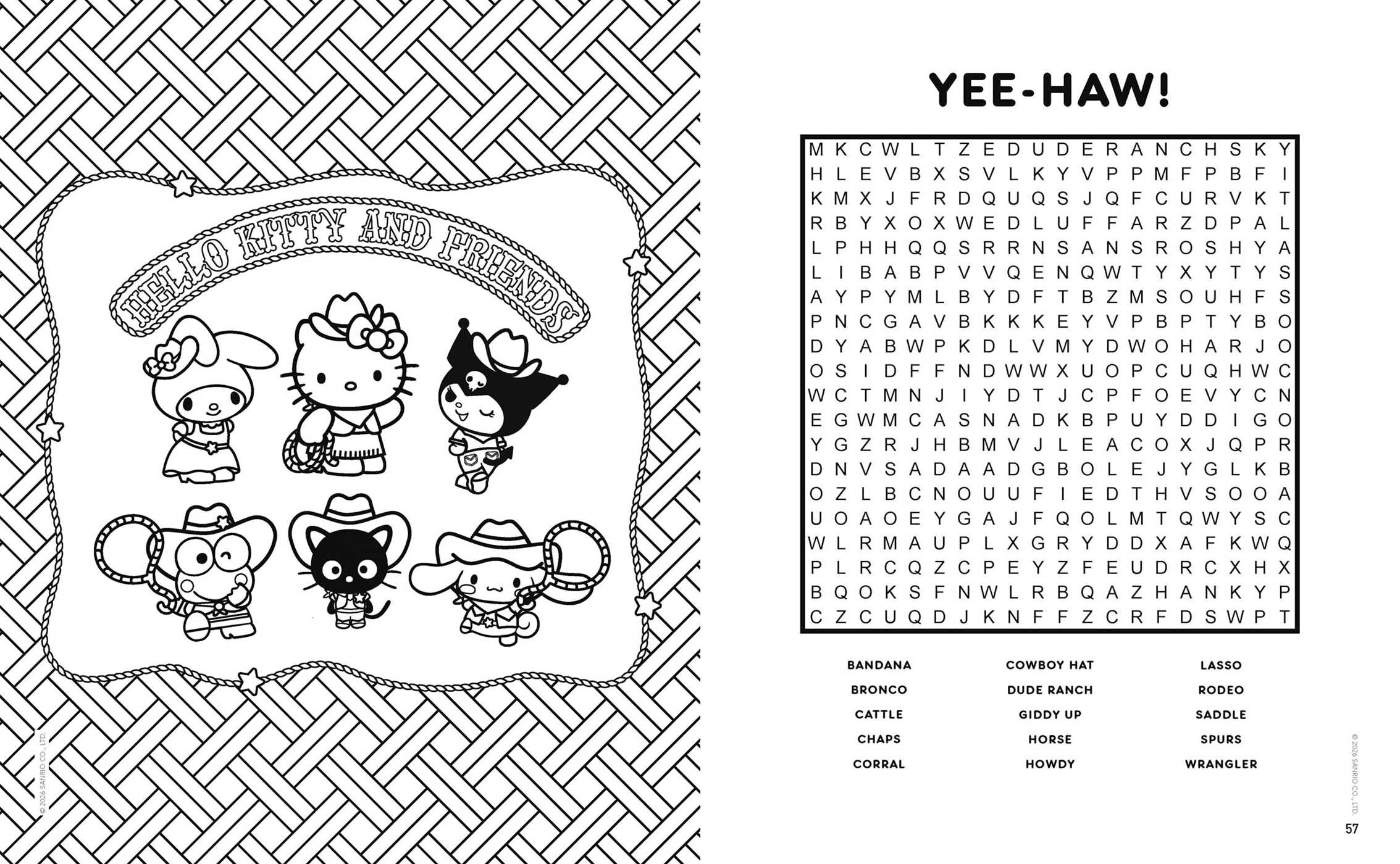 Hello Kitty and Friends Word Search, Quips, Quotes and Coloring Book