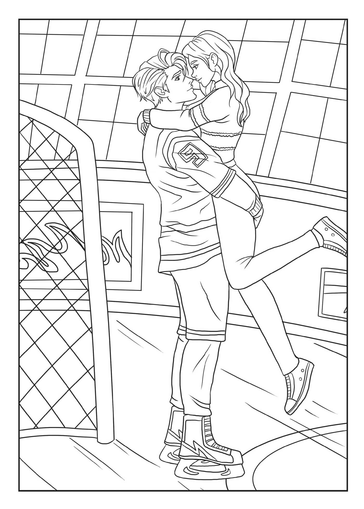 Love on the Ice Coloring