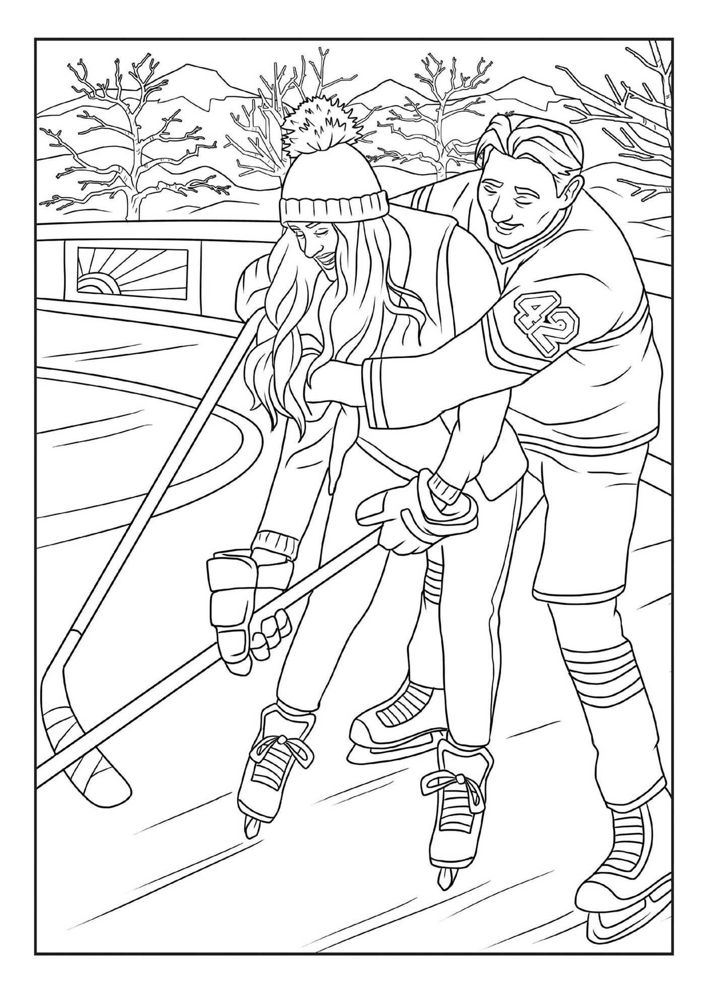 Love on the Ice Coloring