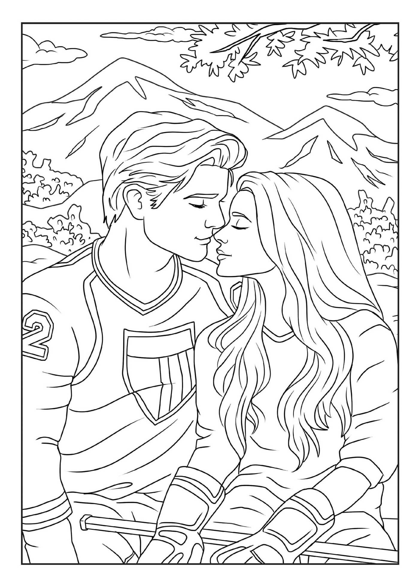 Love on the Ice Coloring