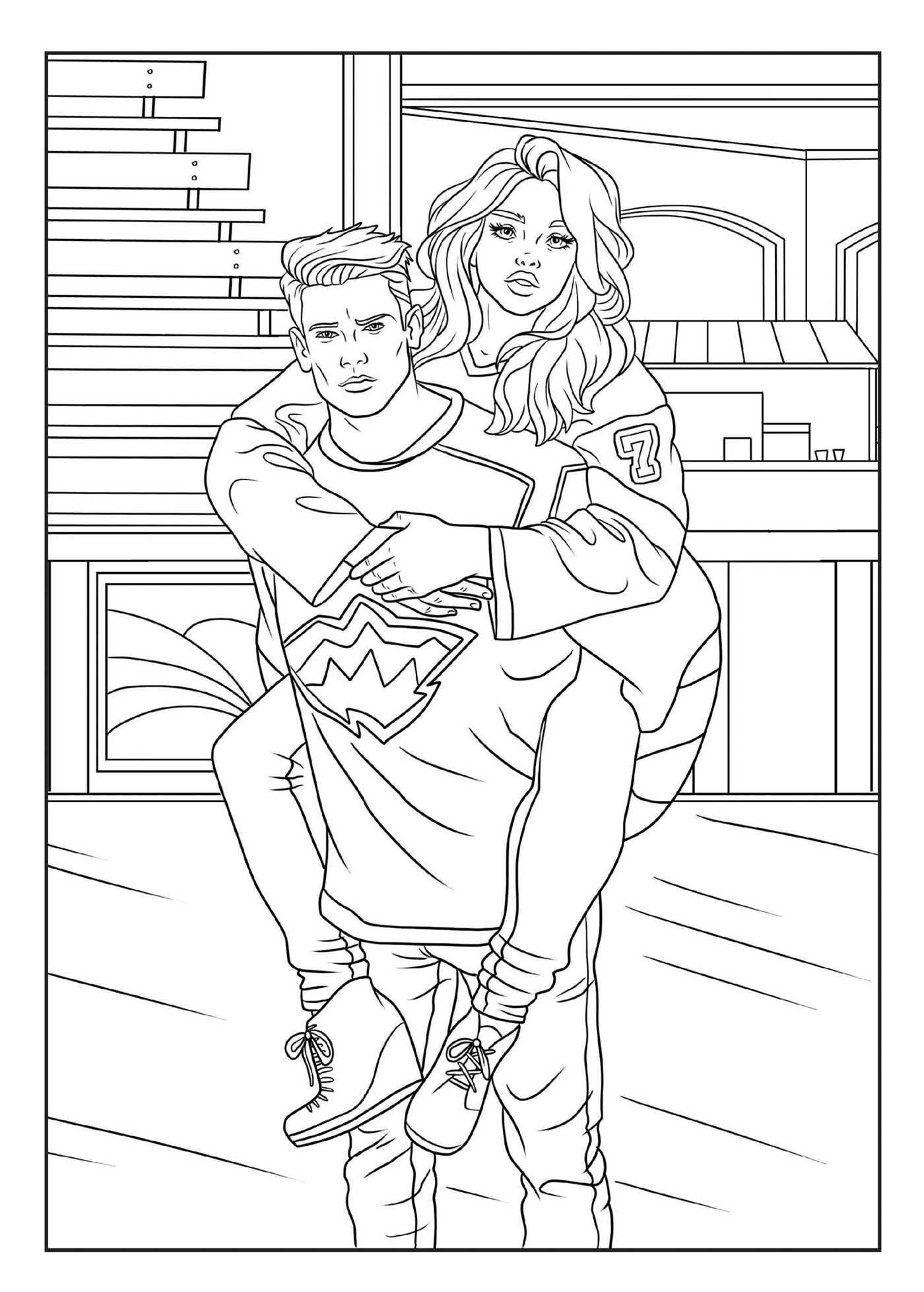 Love on the Ice Coloring