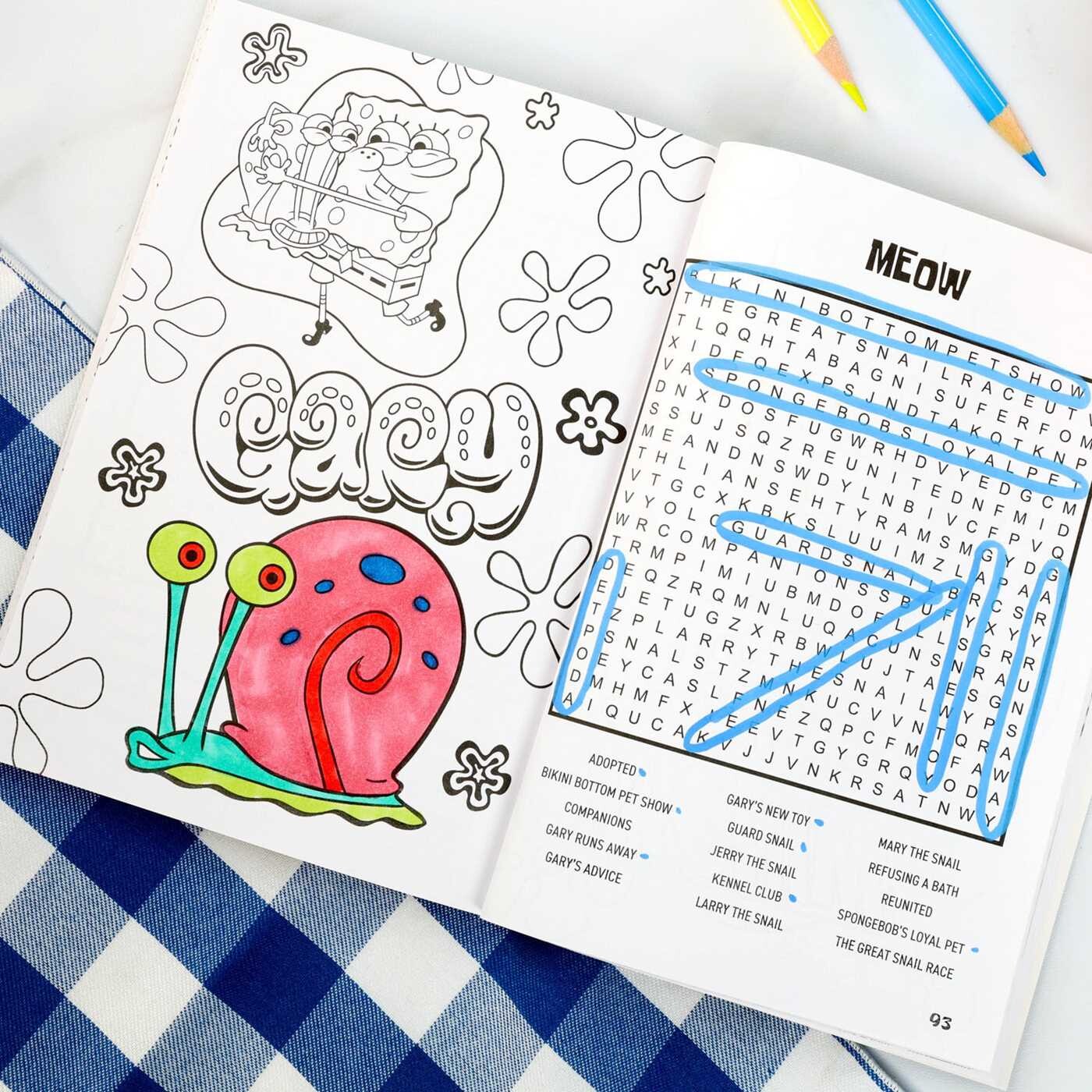 SpongeBob SquarePants Word Search and Coloring Book