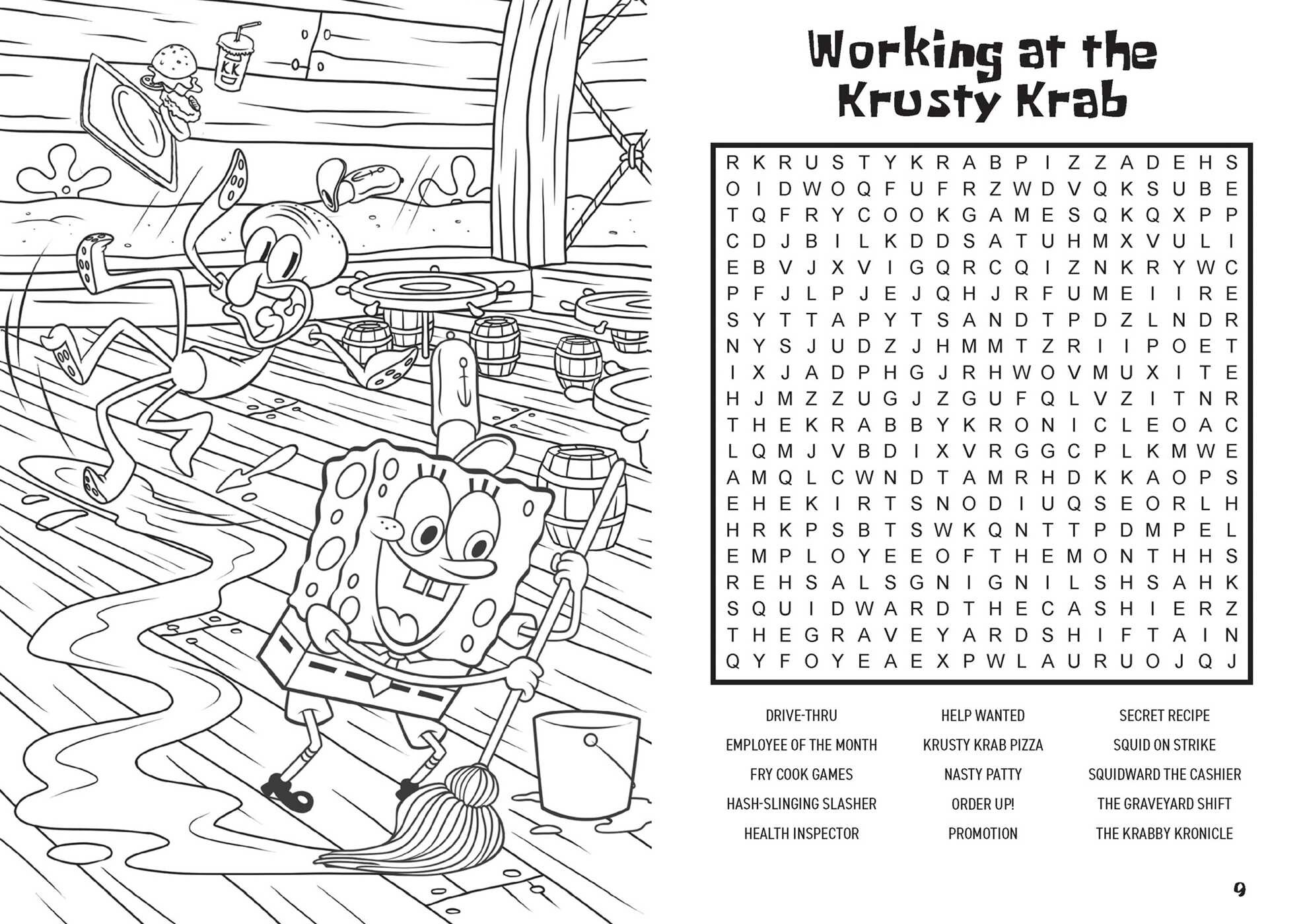 SpongeBob SquarePants Word Search and Coloring Book Book by Editors