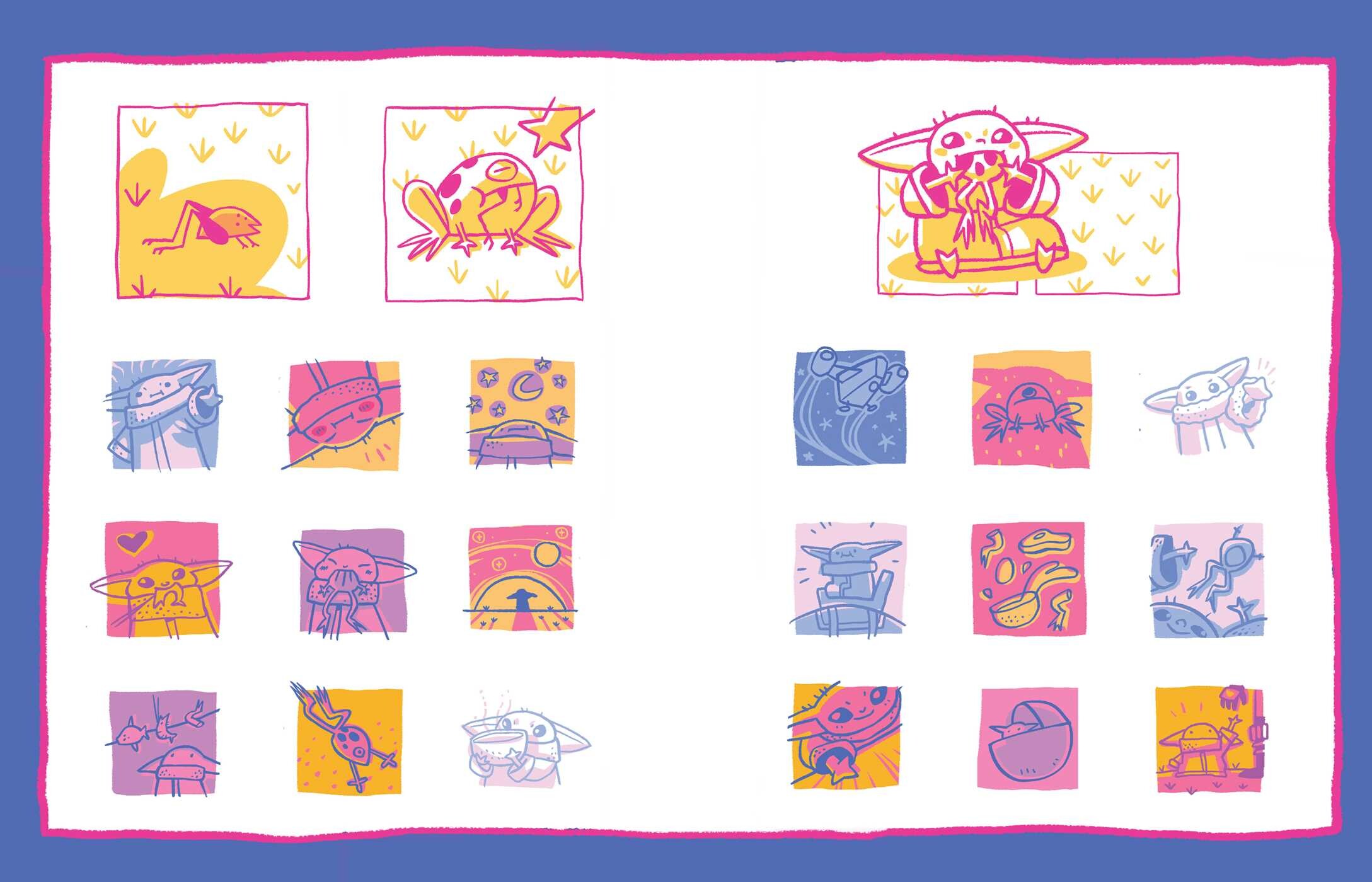 Star Wars Grogu Stickers