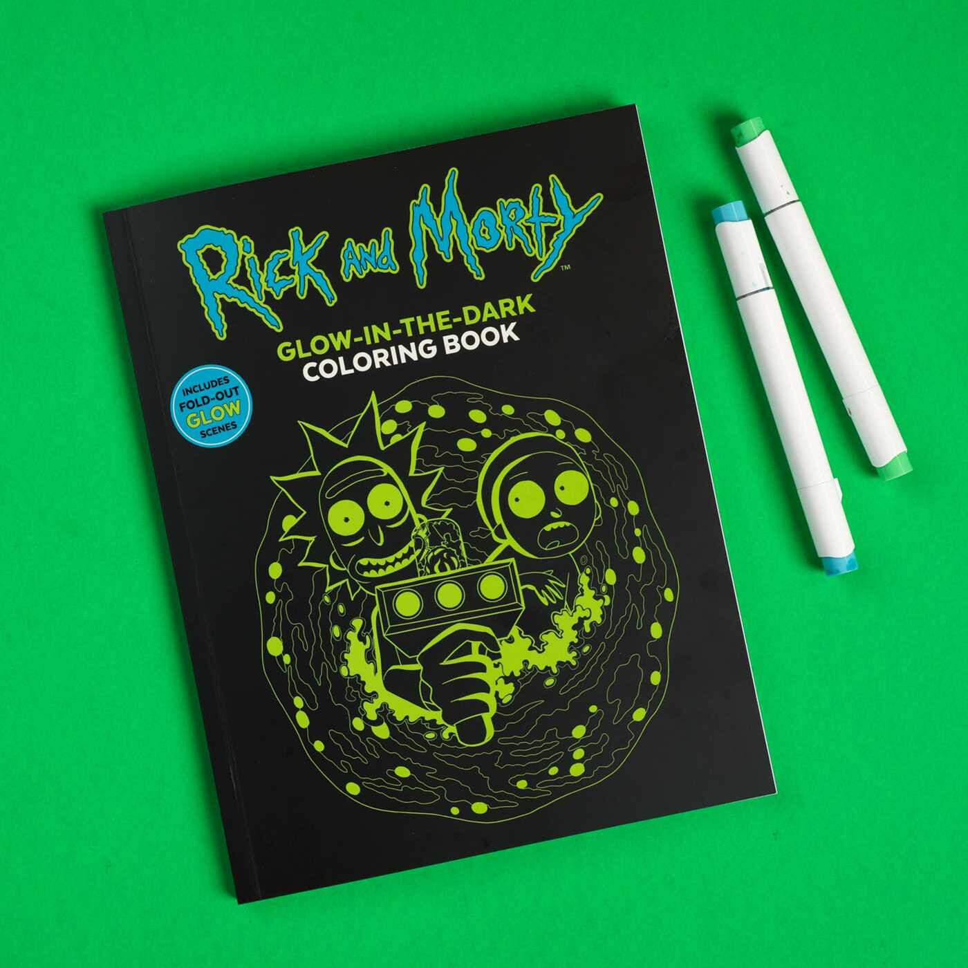 Rick and Morty Glow-in-the-Dark Coloring Book