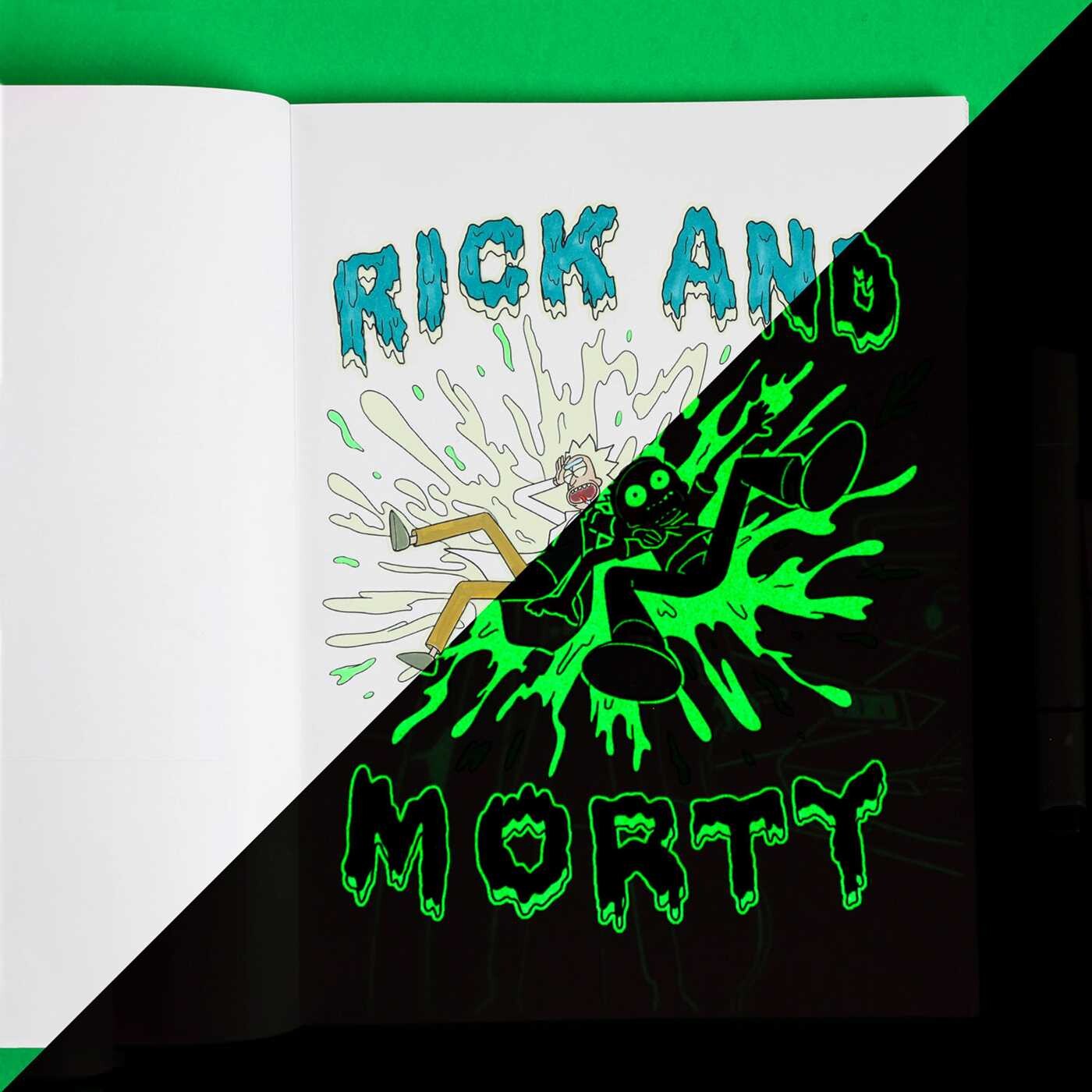 Rick and Morty Glow-in-the-Dark Coloring Book