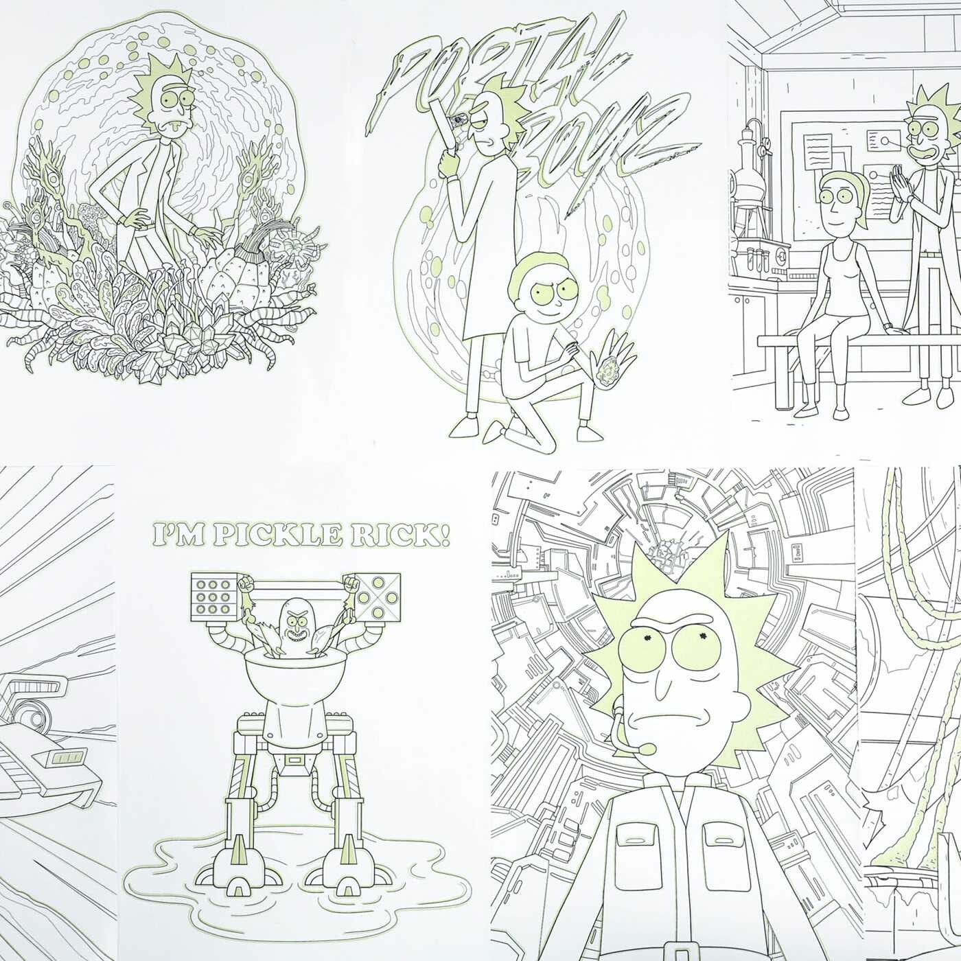 Rick and Morty Glow-in-the-Dark Coloring Book