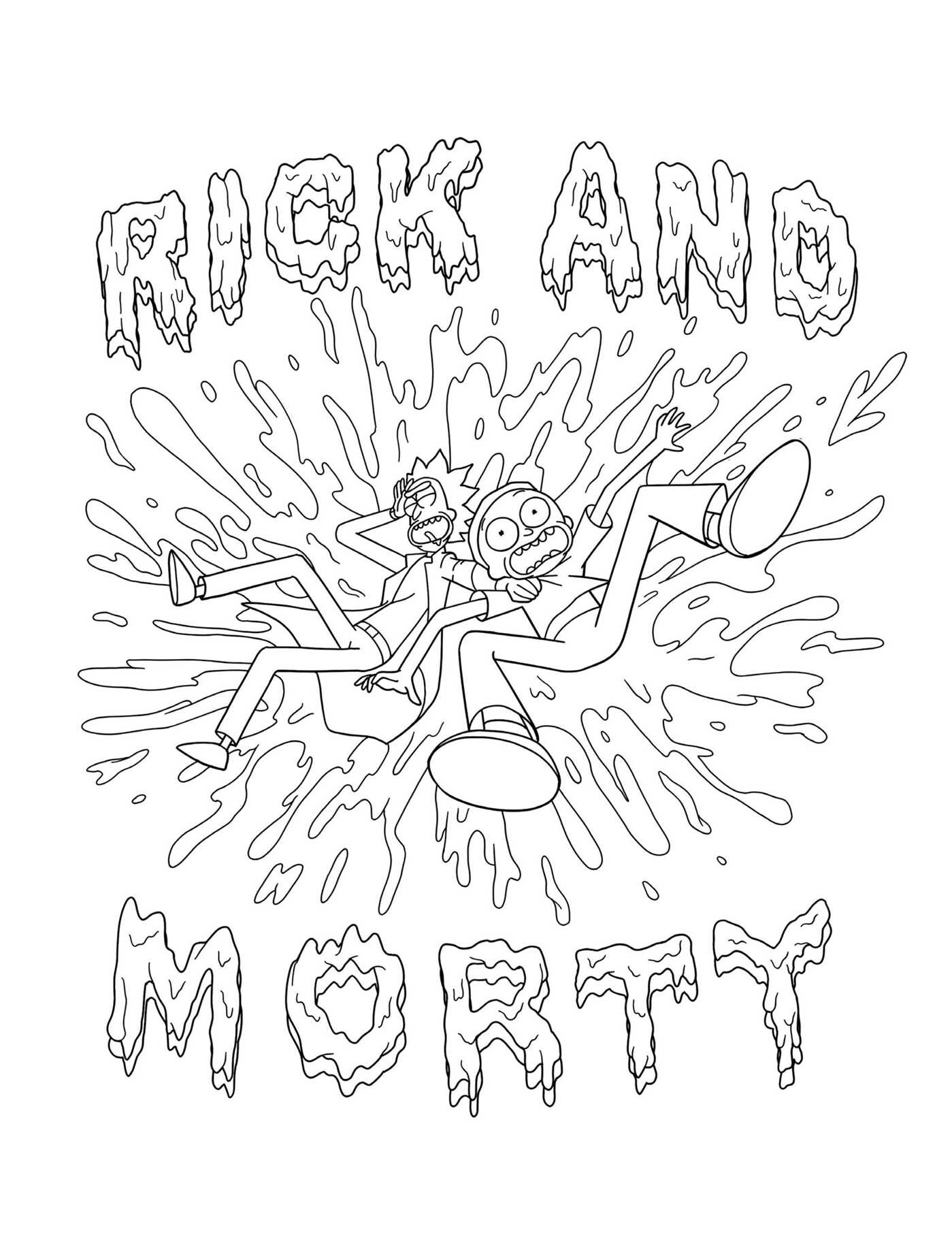 Rick and Morty Glow-in-the-Dark Coloring Book