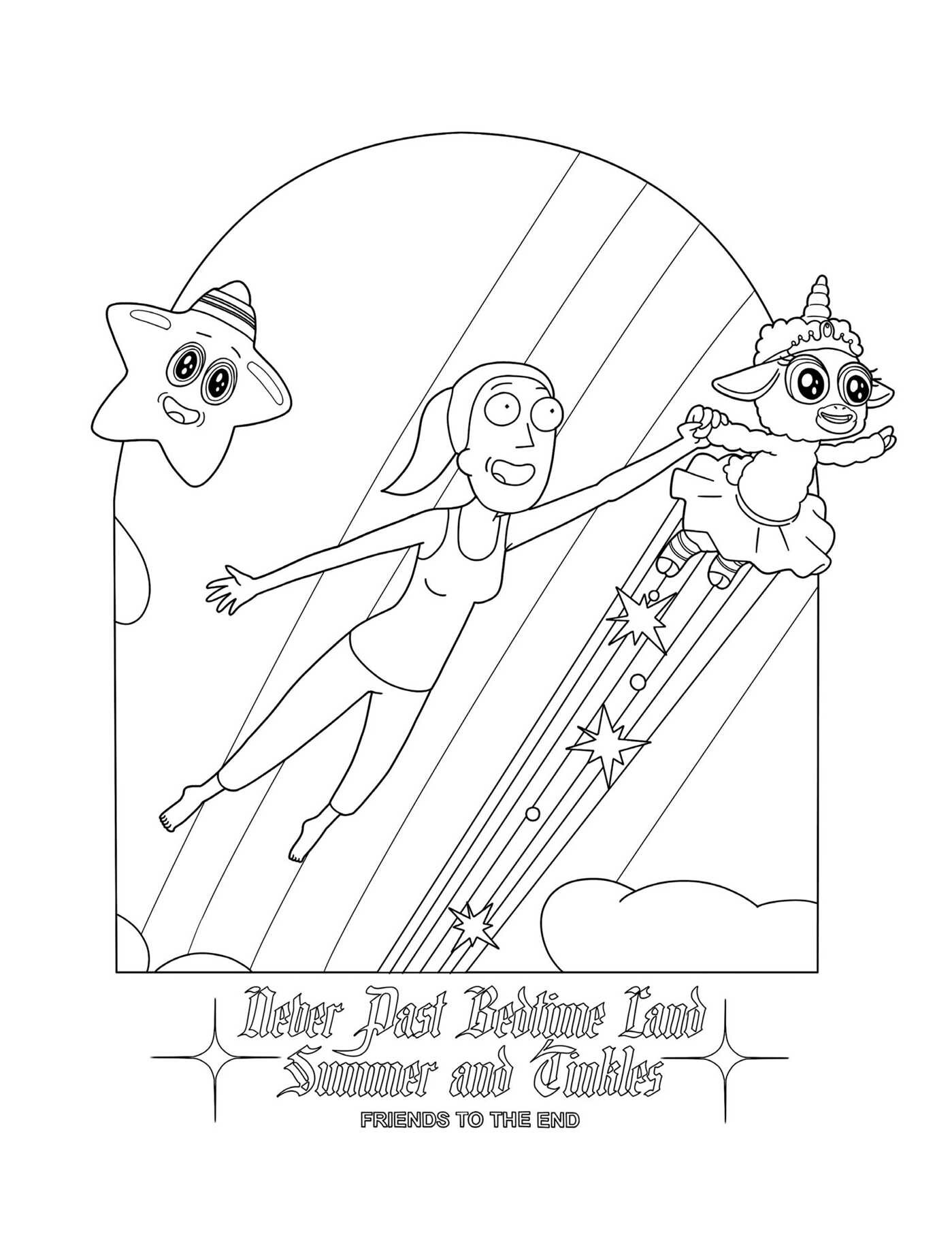 Rick and Morty Glow-in-the-Dark Coloring Book