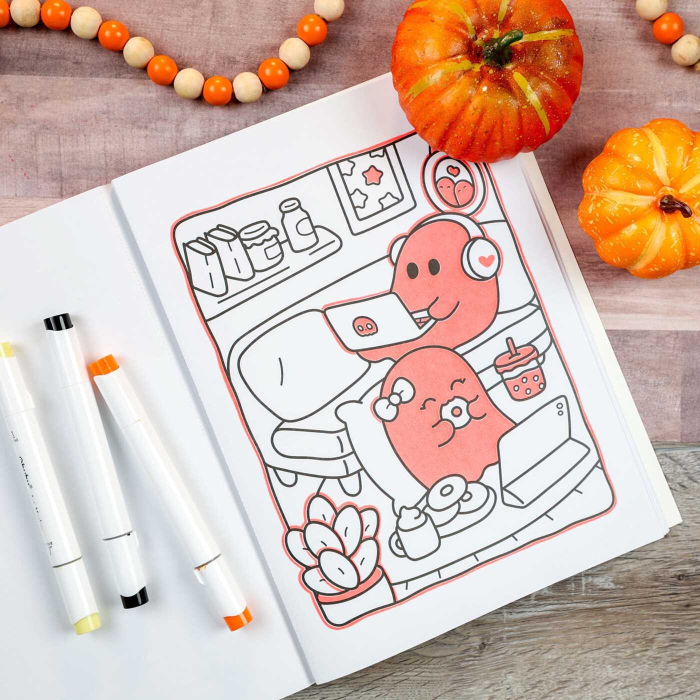 Cozy Nightmare Glow-in-the-Dark Coloring