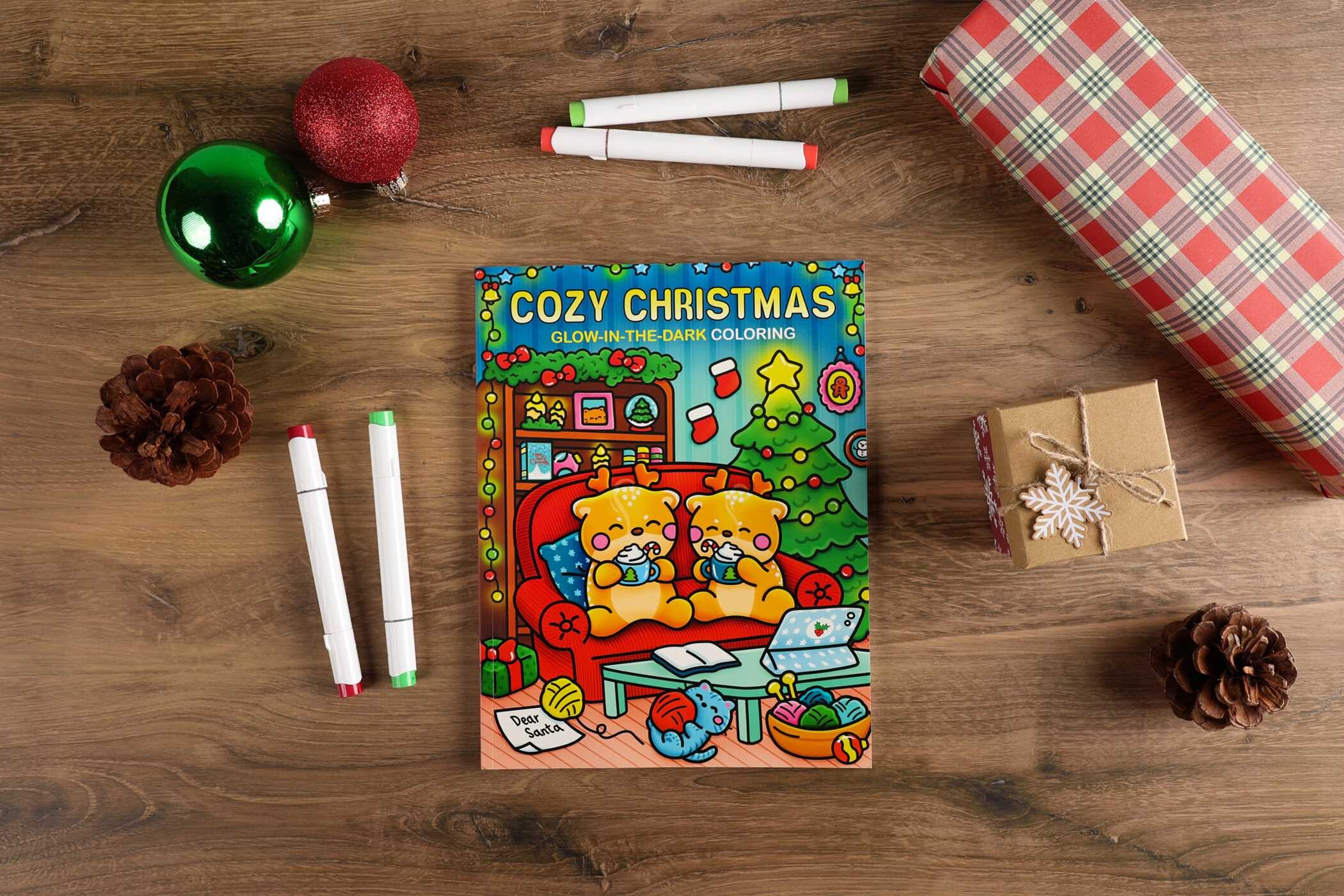 Cozy Christmas Glow-in-the-Dark Coloring