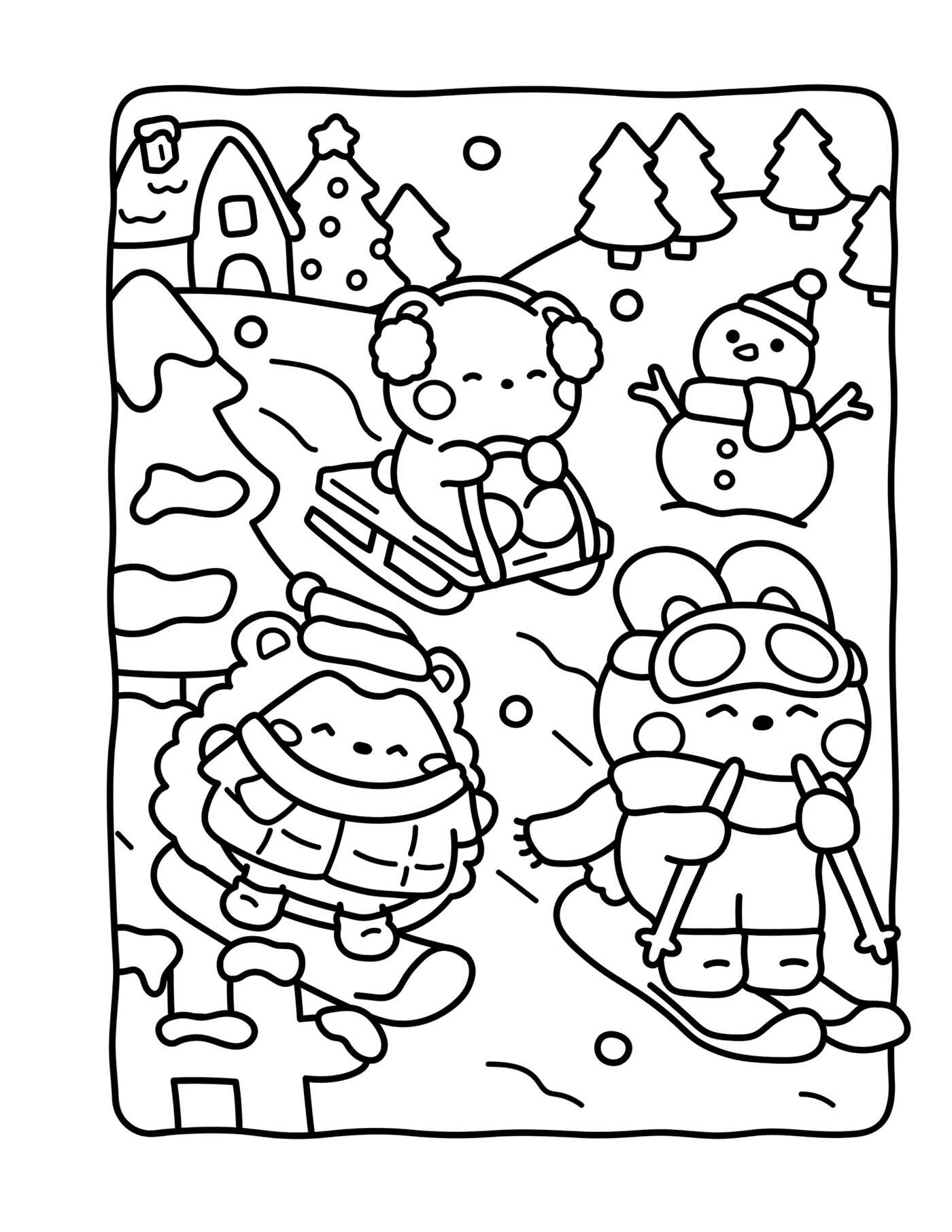 Cozy Christmas Glow-in-the-Dark Coloring