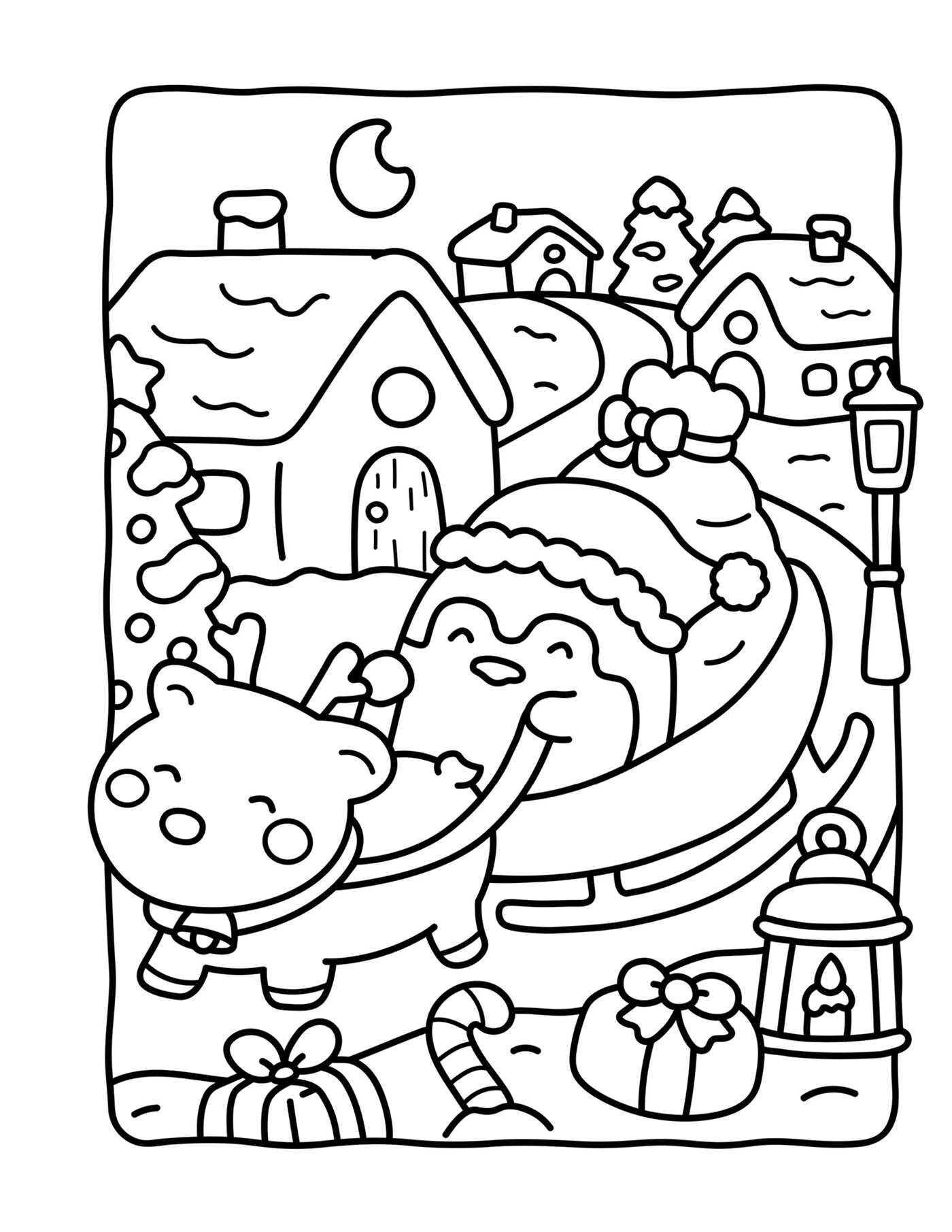Cozy Christmas Glow-in-the-Dark Coloring