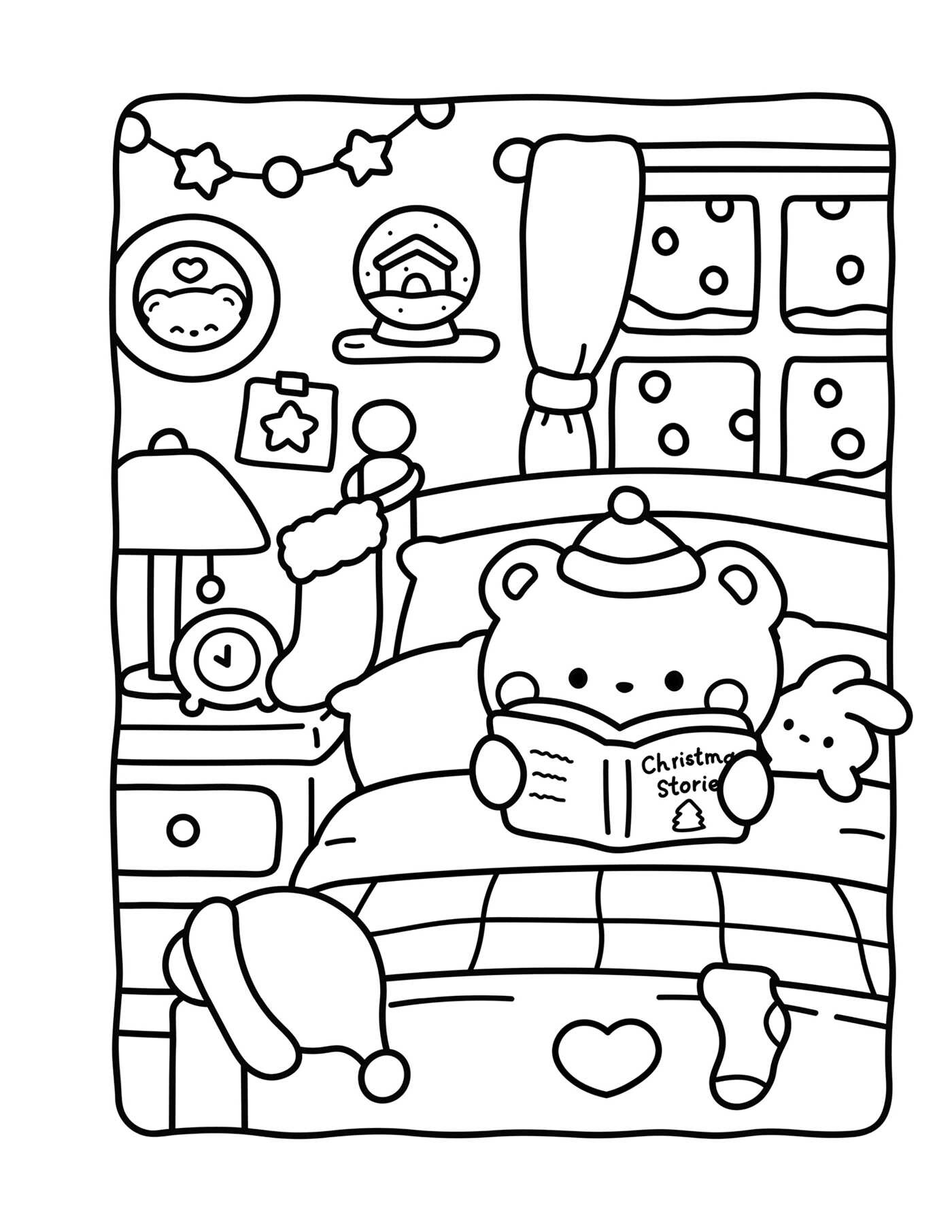 Cozy Christmas Glow-in-the-Dark Coloring