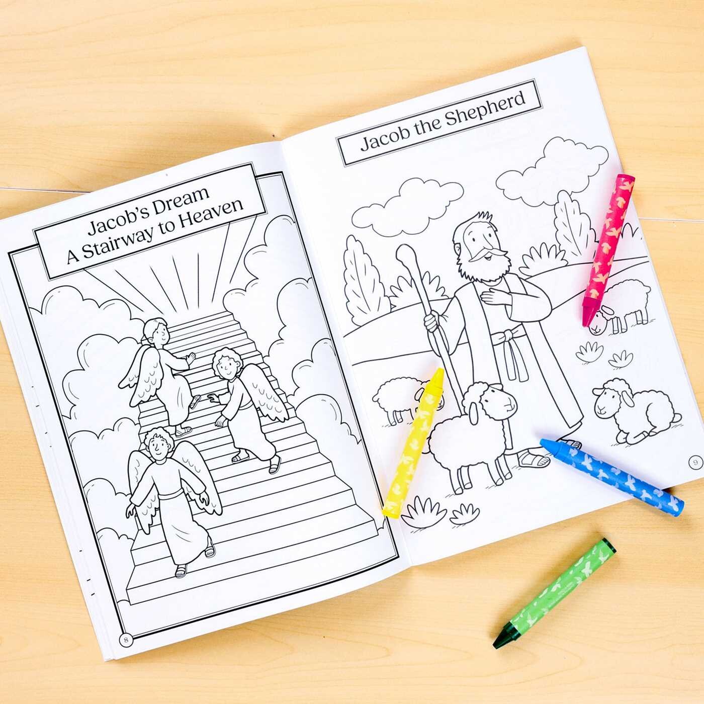 My First Bible Stories Coloring & Activity Book with 4 Crayons and 50+ Stickers