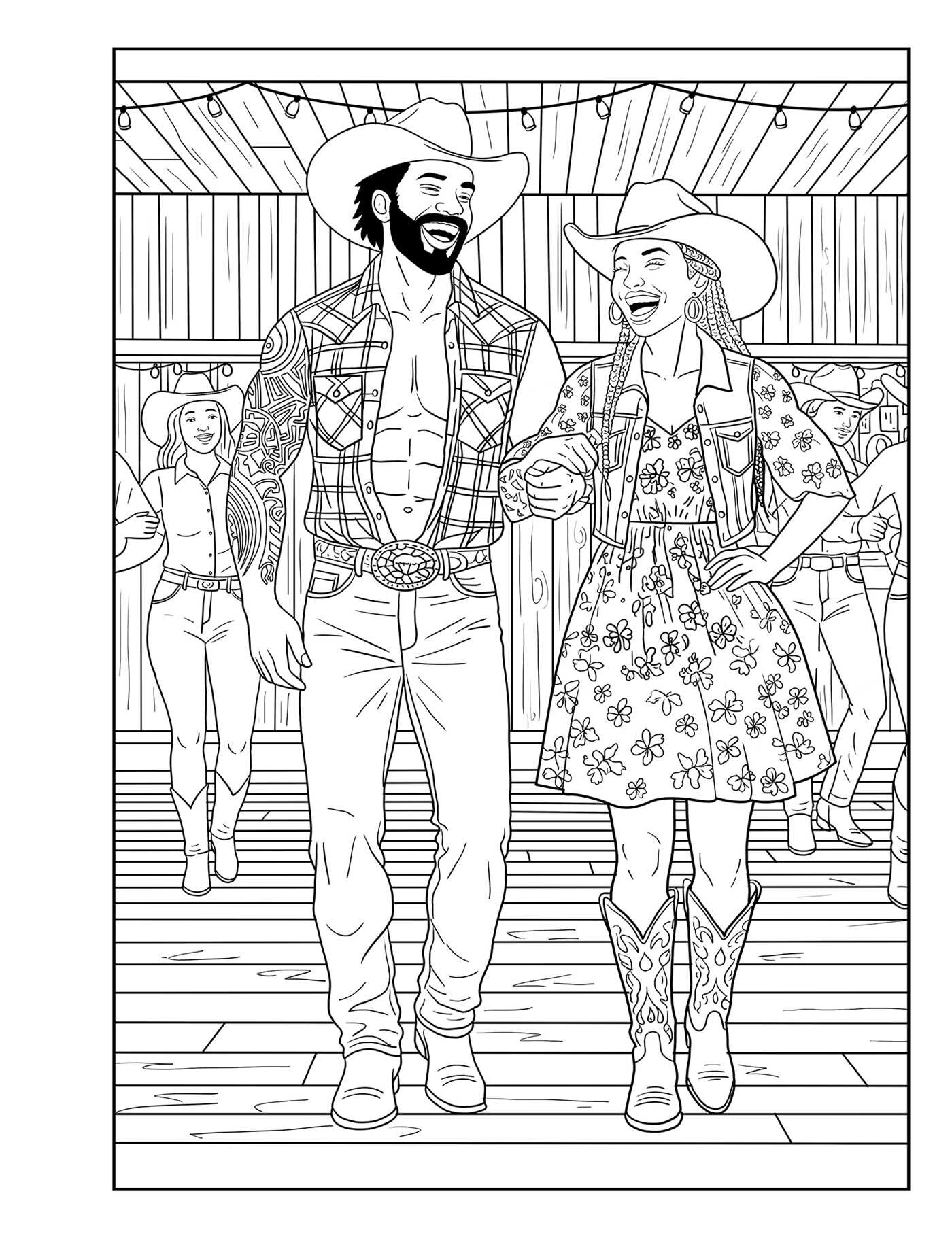 Roped in by Love Coloring