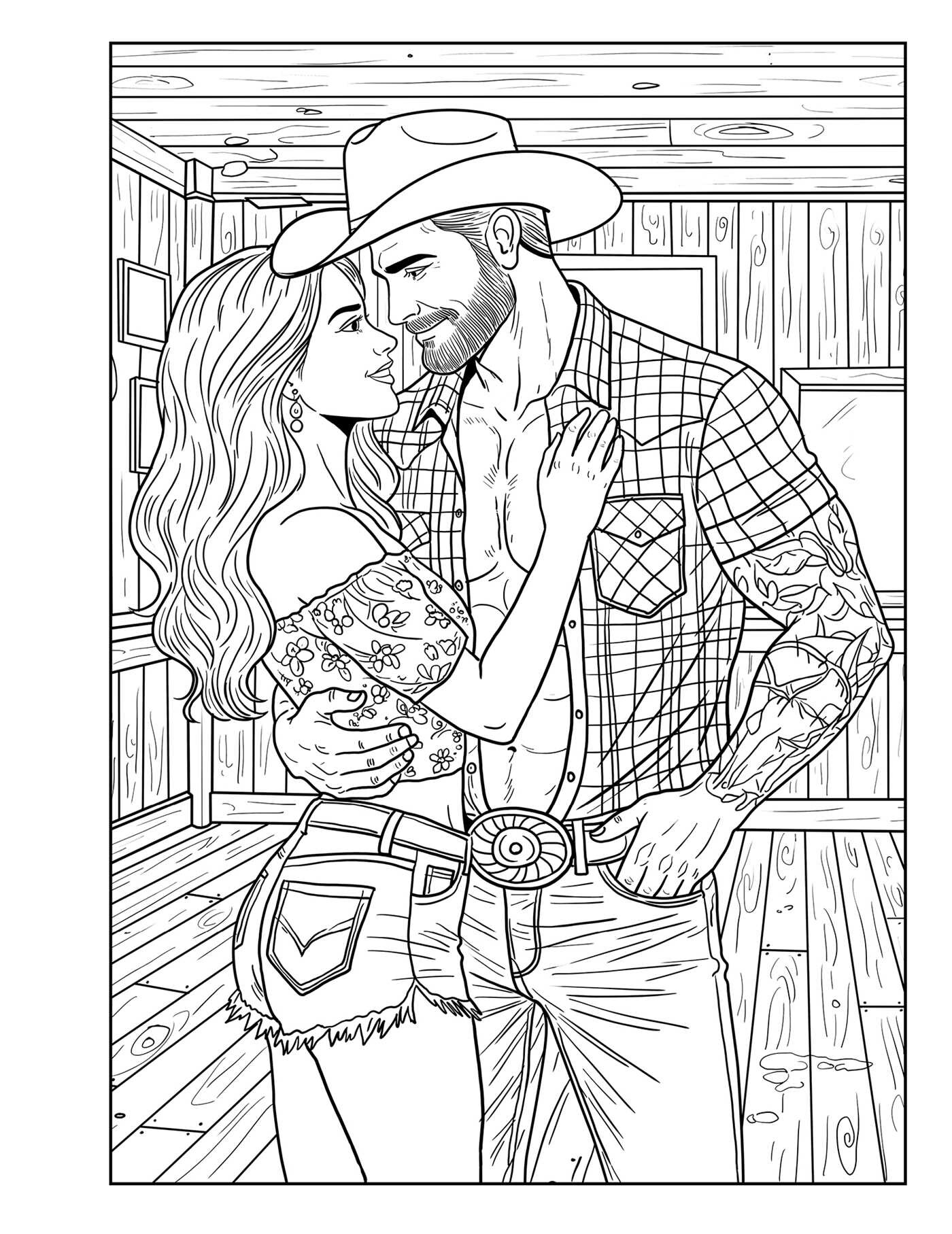 Roped in by Love Coloring