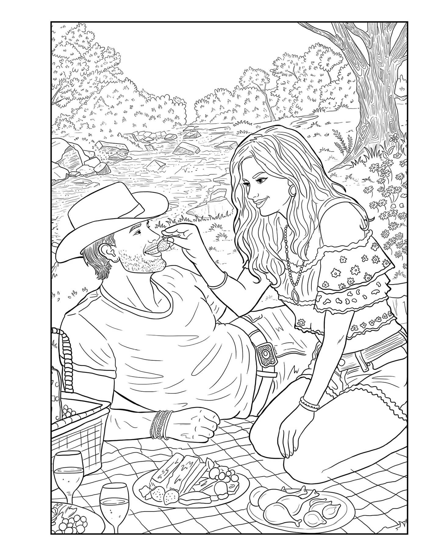 Roped in by Love Coloring