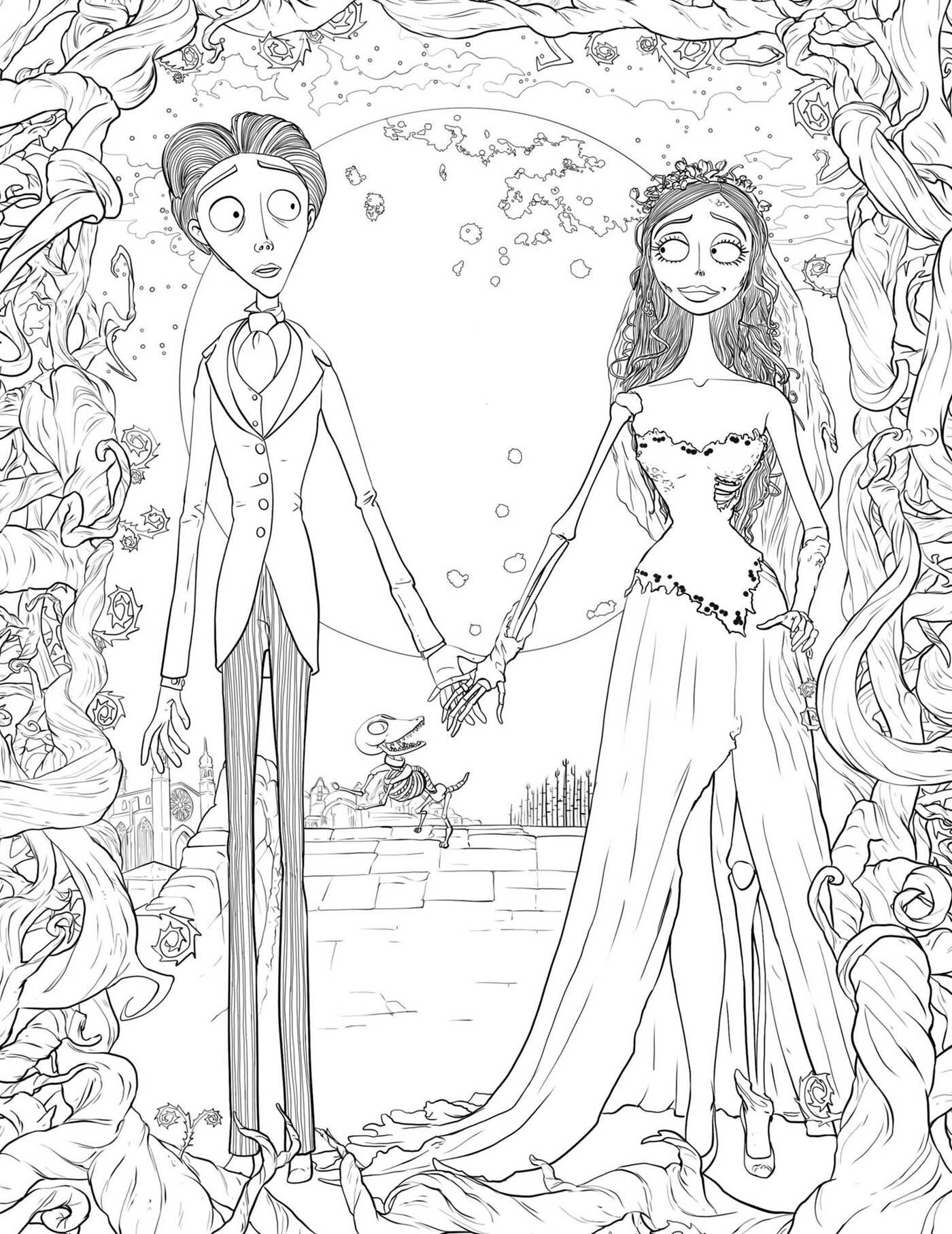 Tim Burton's Corpse Bride Glow-in-the-Dark Coloring Book | Book by ...