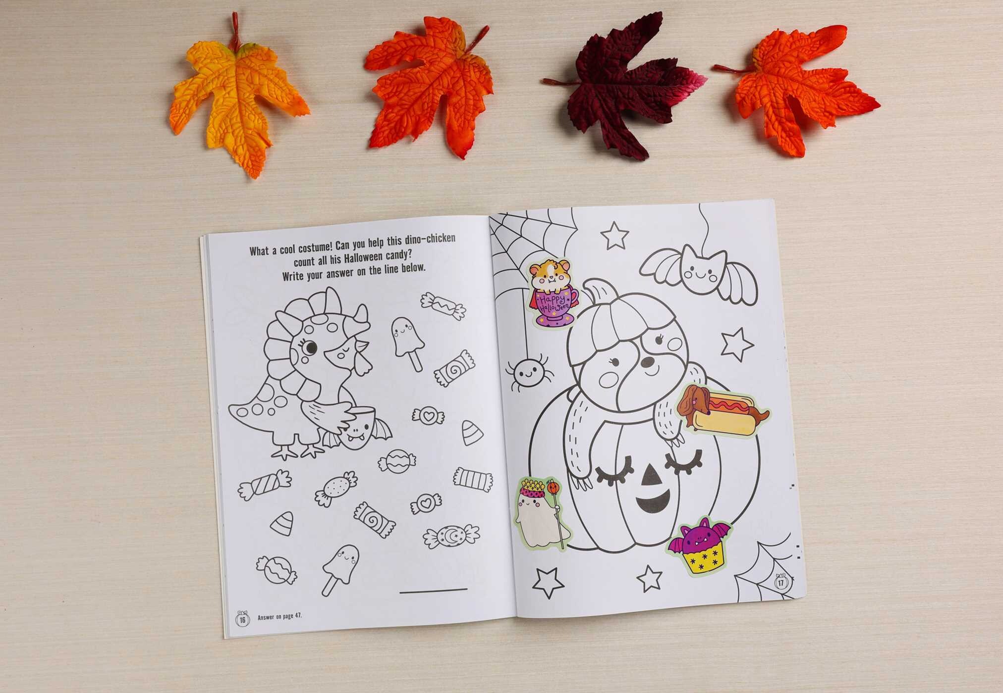 Tricks & Treats! Coloring & Activity Book with Confetti Crayons & 50+ Stickers!