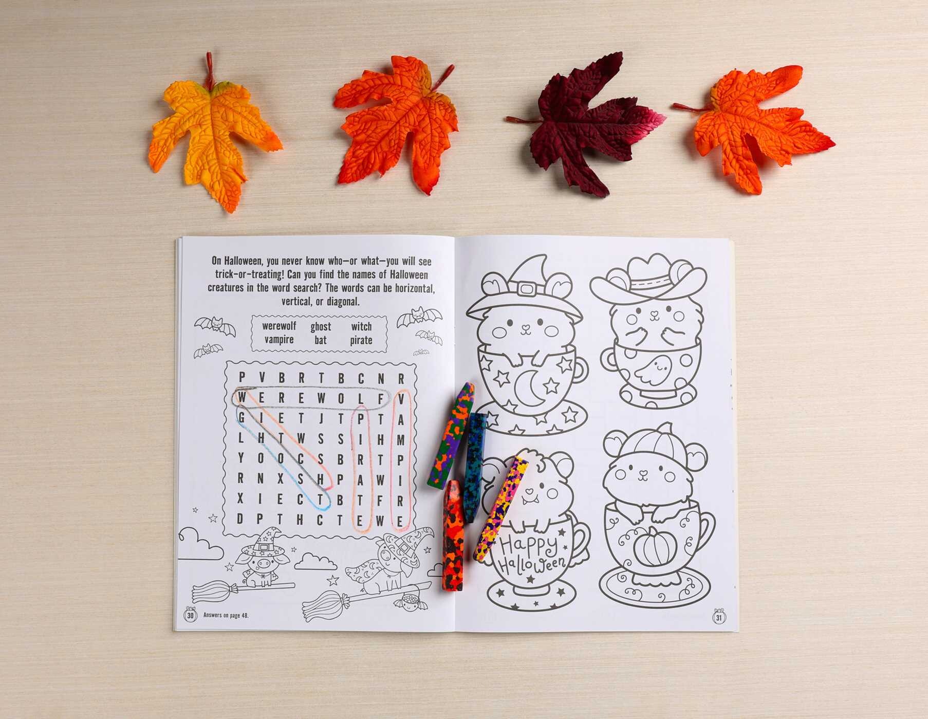Tricks & Treats! Coloring & Activity Book with Confetti Crayons & 50+ Stickers!