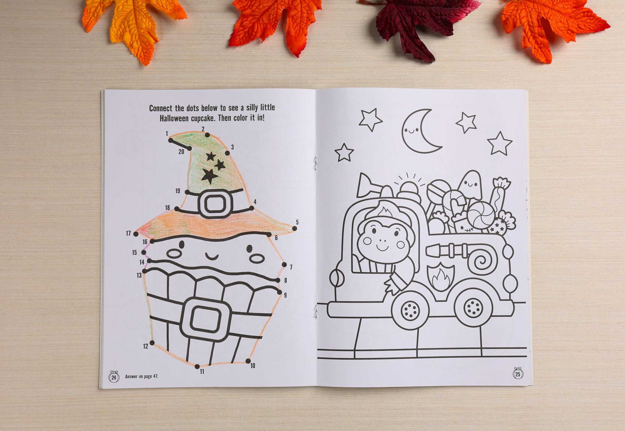 Tricks & Treats! Coloring & Activity Book with Confetti Crayons & 50+ Stickers!