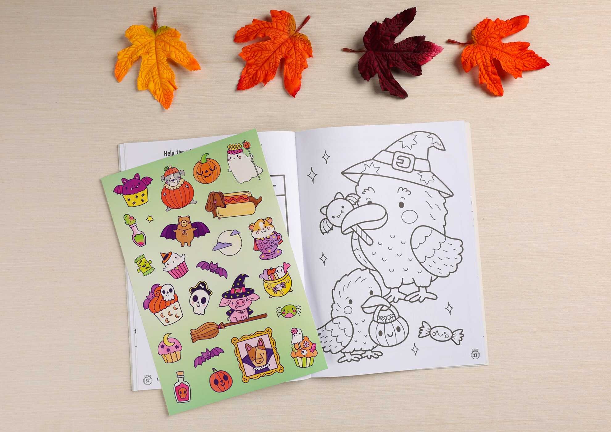 Tricks & Treats! Coloring & Activity Book with Confetti Crayons & 50+ Stickers!