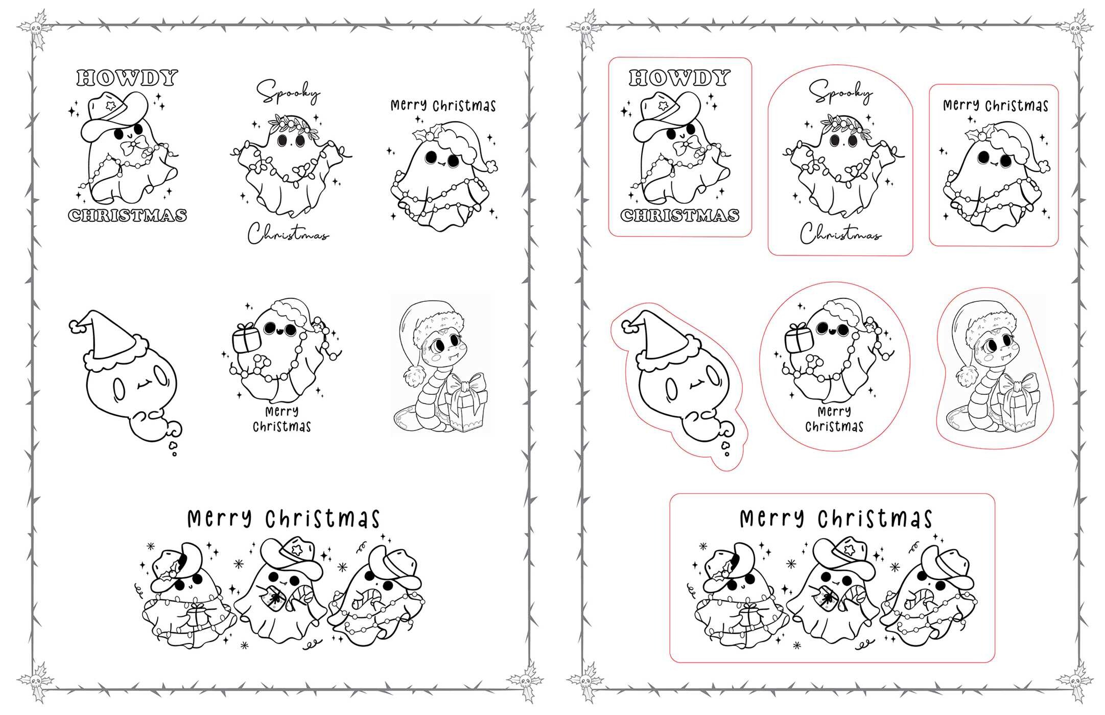Merry Creepmas Coloring Stickers