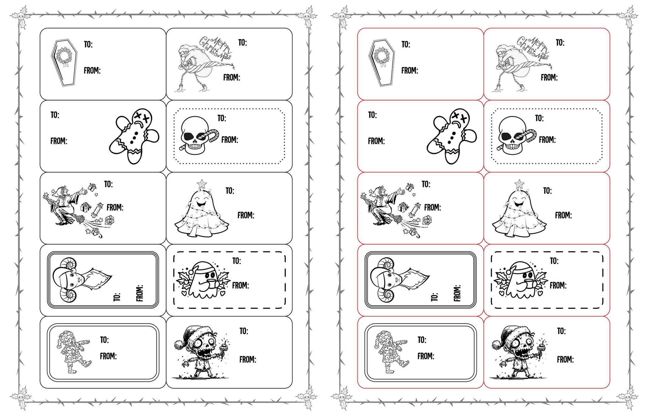 Merry Creepmas Coloring Stickers