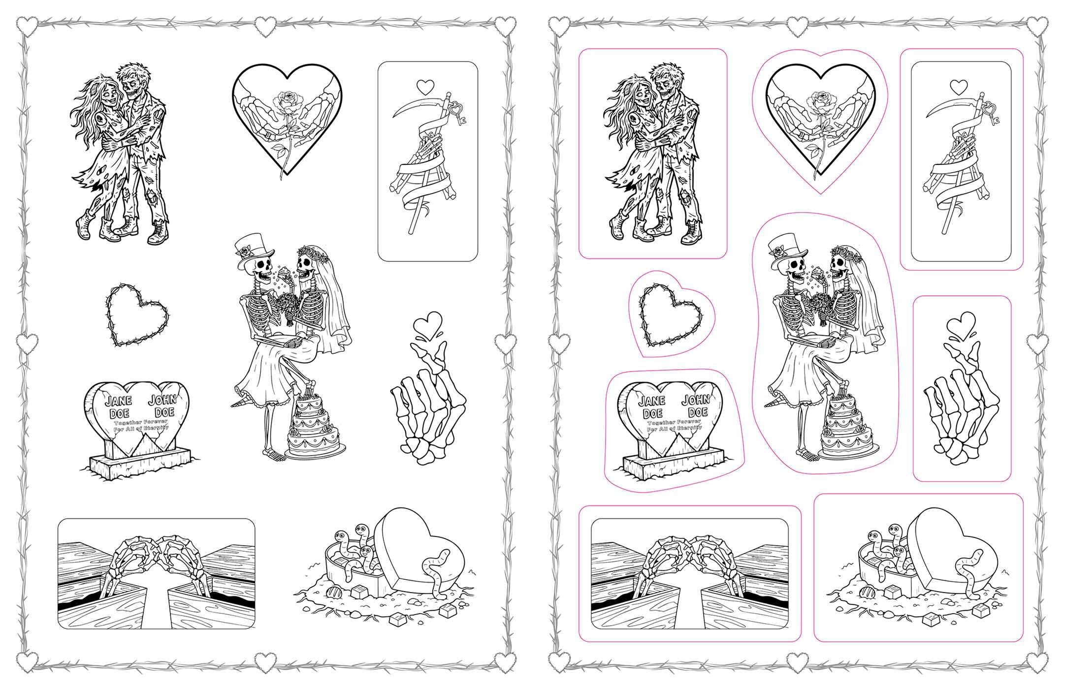 Together Forever Coloring Stickers