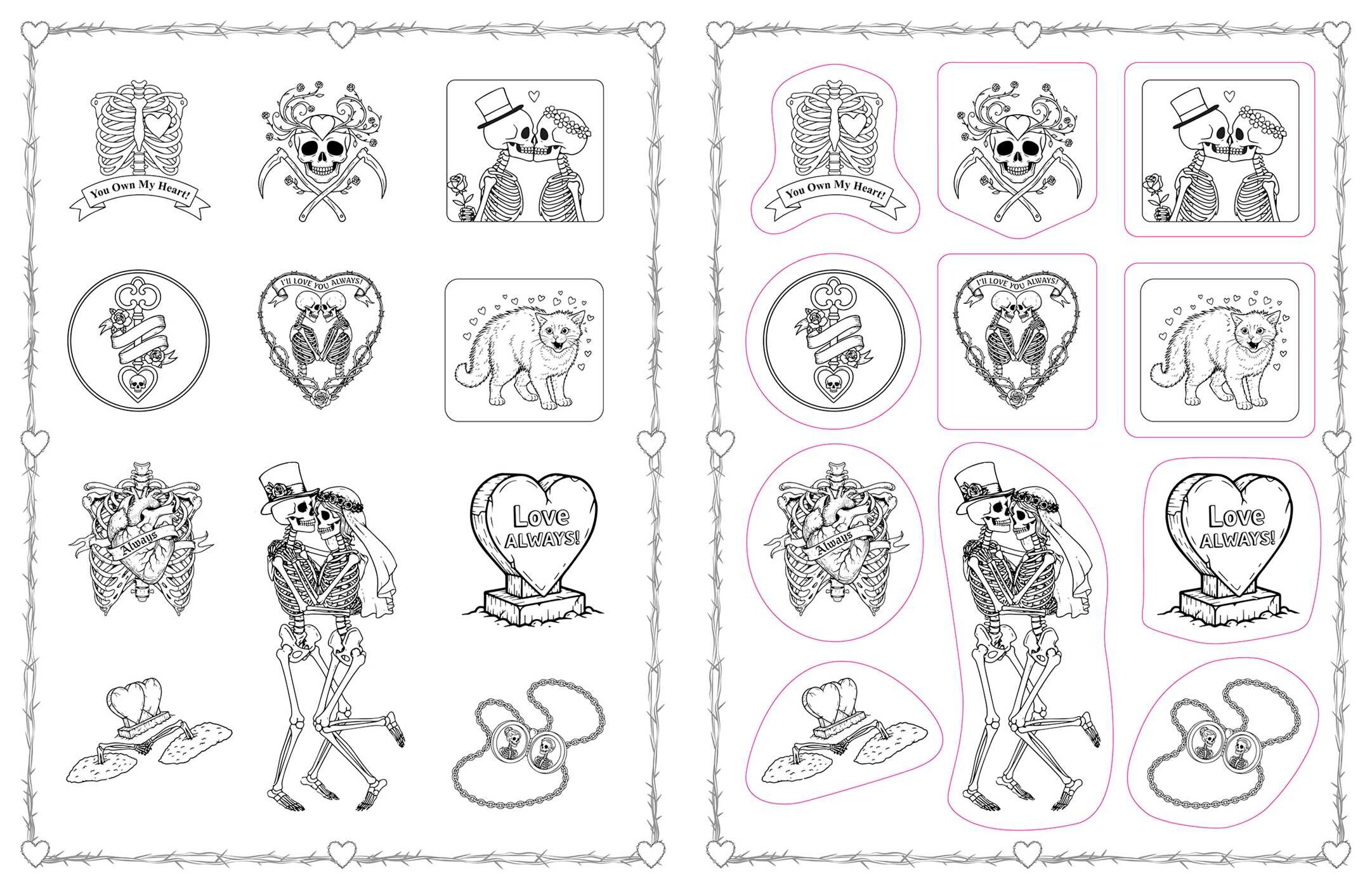 Together Forever Coloring Stickers