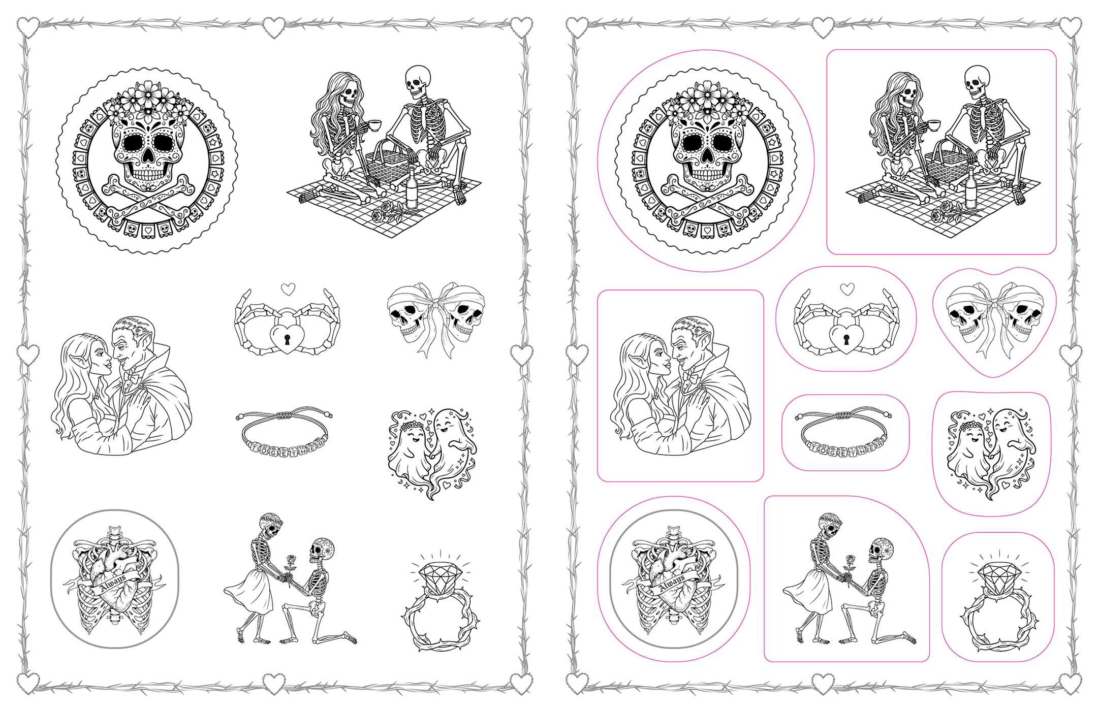 Together Forever Coloring Stickers