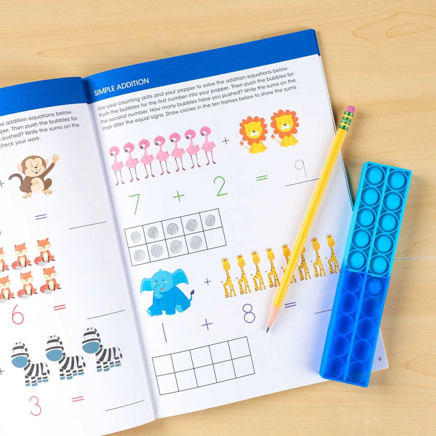 Ready to Learn: Super Skills Math Workbook with Ten-Frame Popper