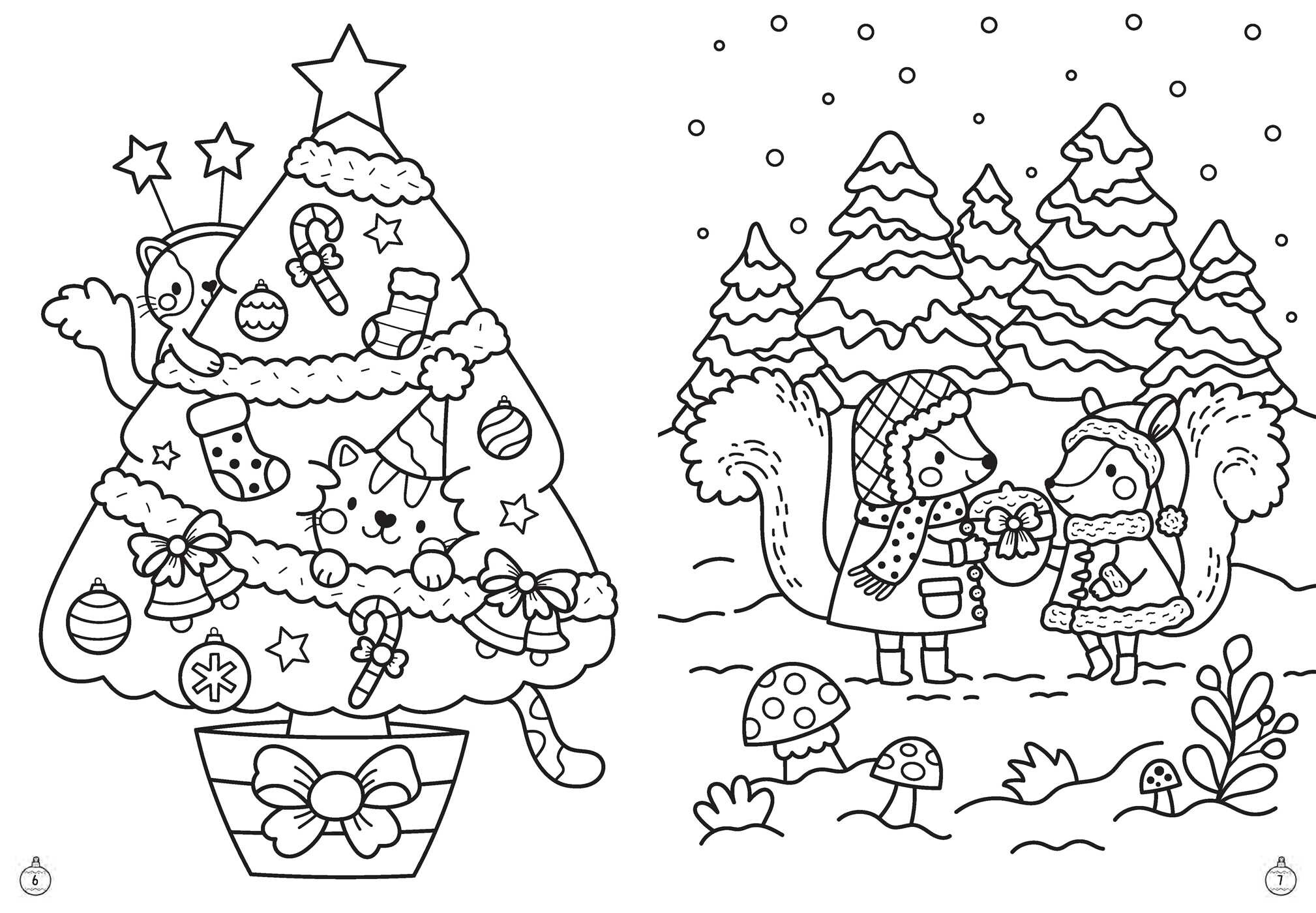 Purr-fect Christmas Coloring & Activity Book with 60+ Stickers and Glitter Crayons - Christmas Coloring Book for Creative Kids Ages 3-5